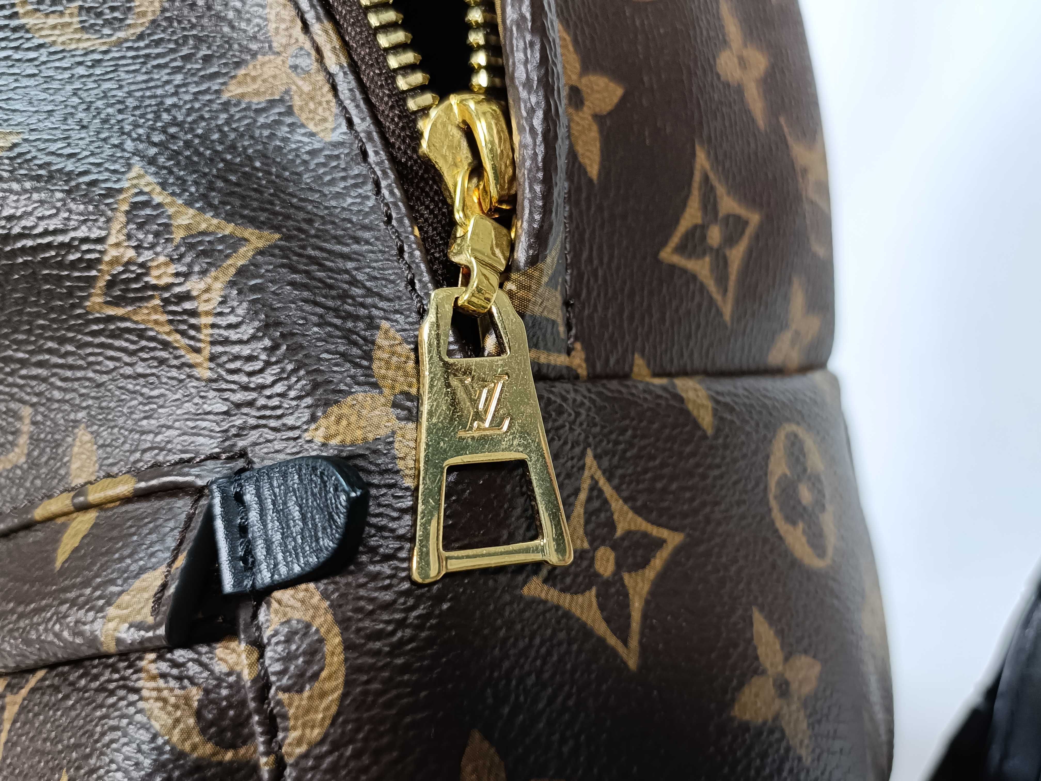 Monogram Palm Springs Brown Monogram Small Backpack — view 12