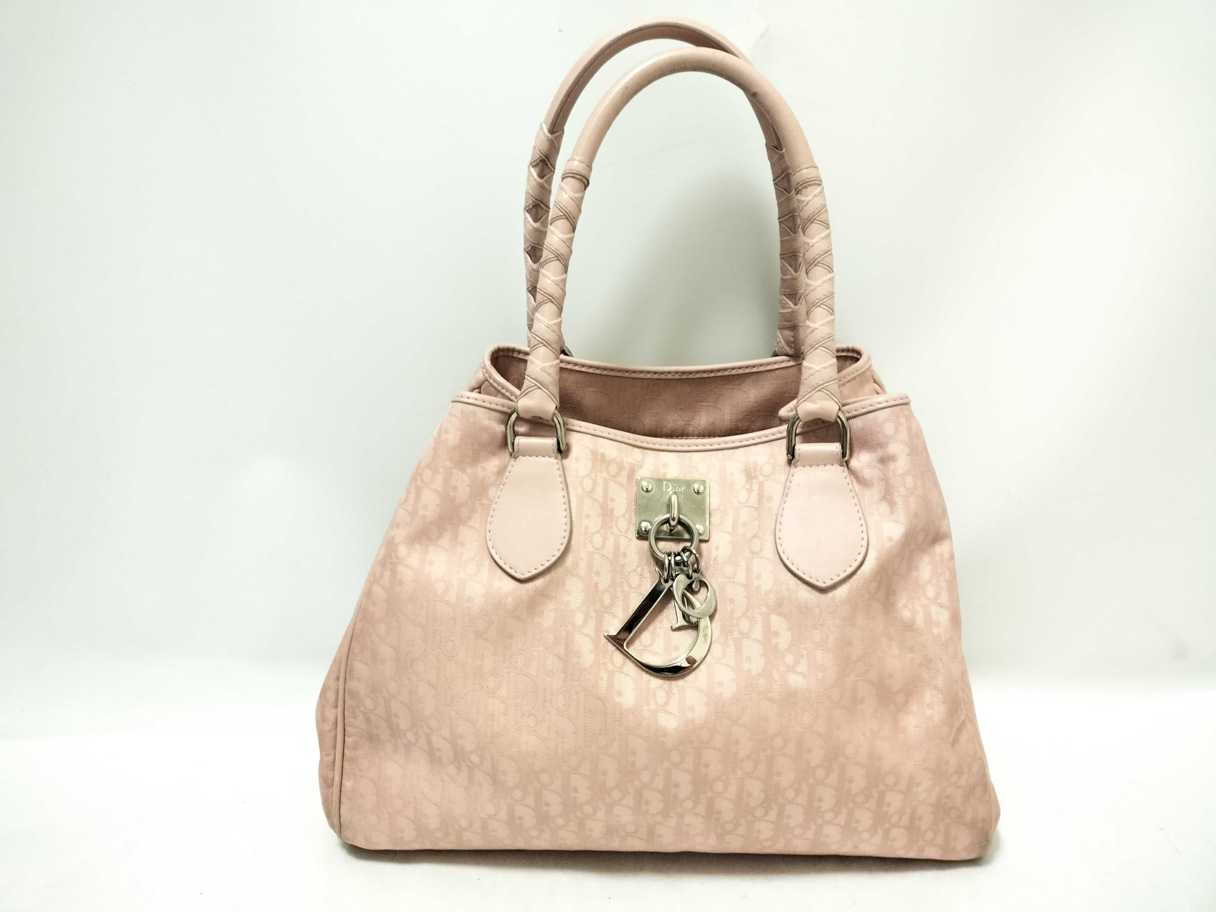 Trotter Lovely Trotter Oblique Jacquard D-shaped Hardware Pink Handbag