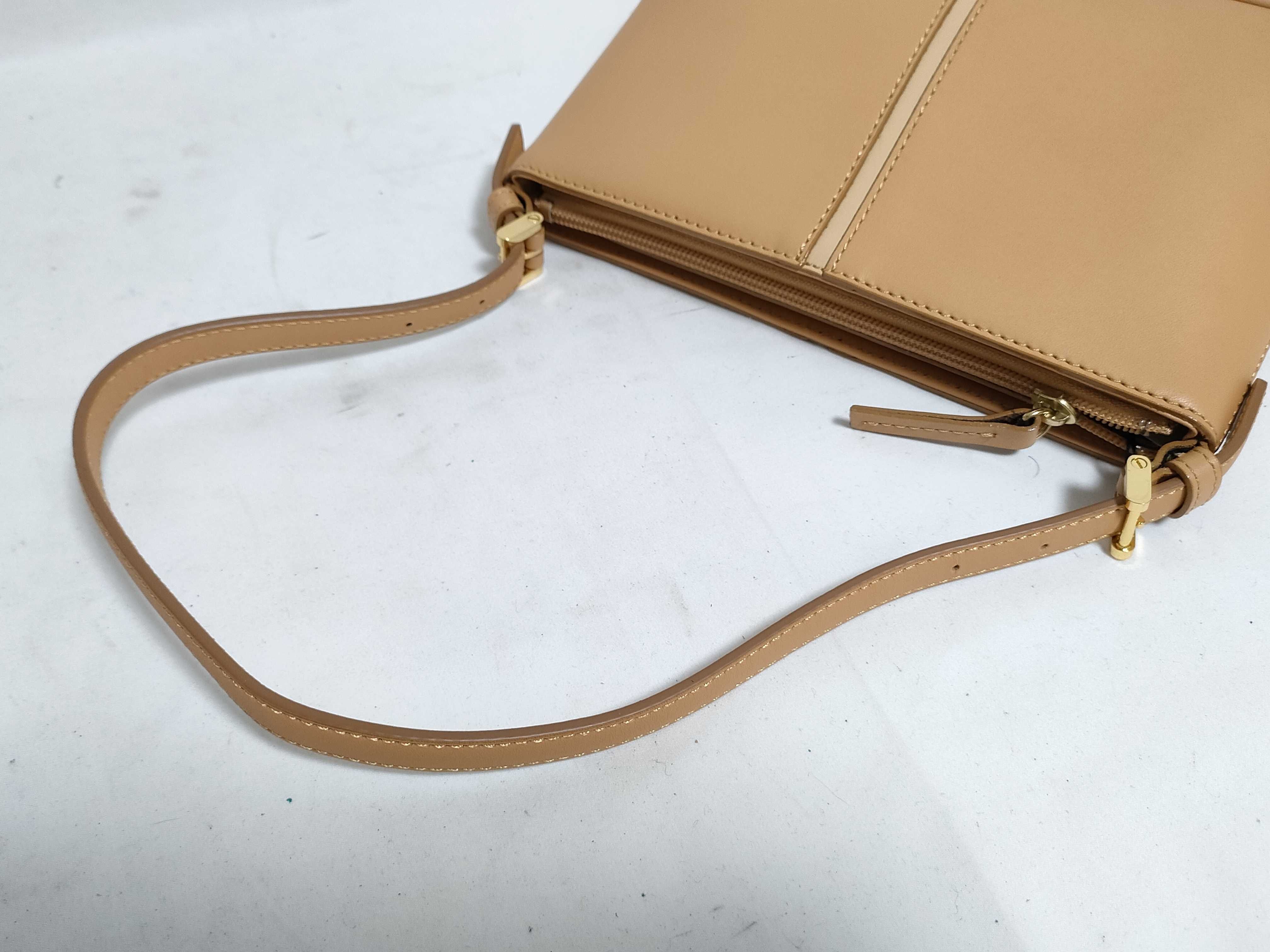 Leather One-Shoulder Bag with Nova Check Interior and Tag — view 3
