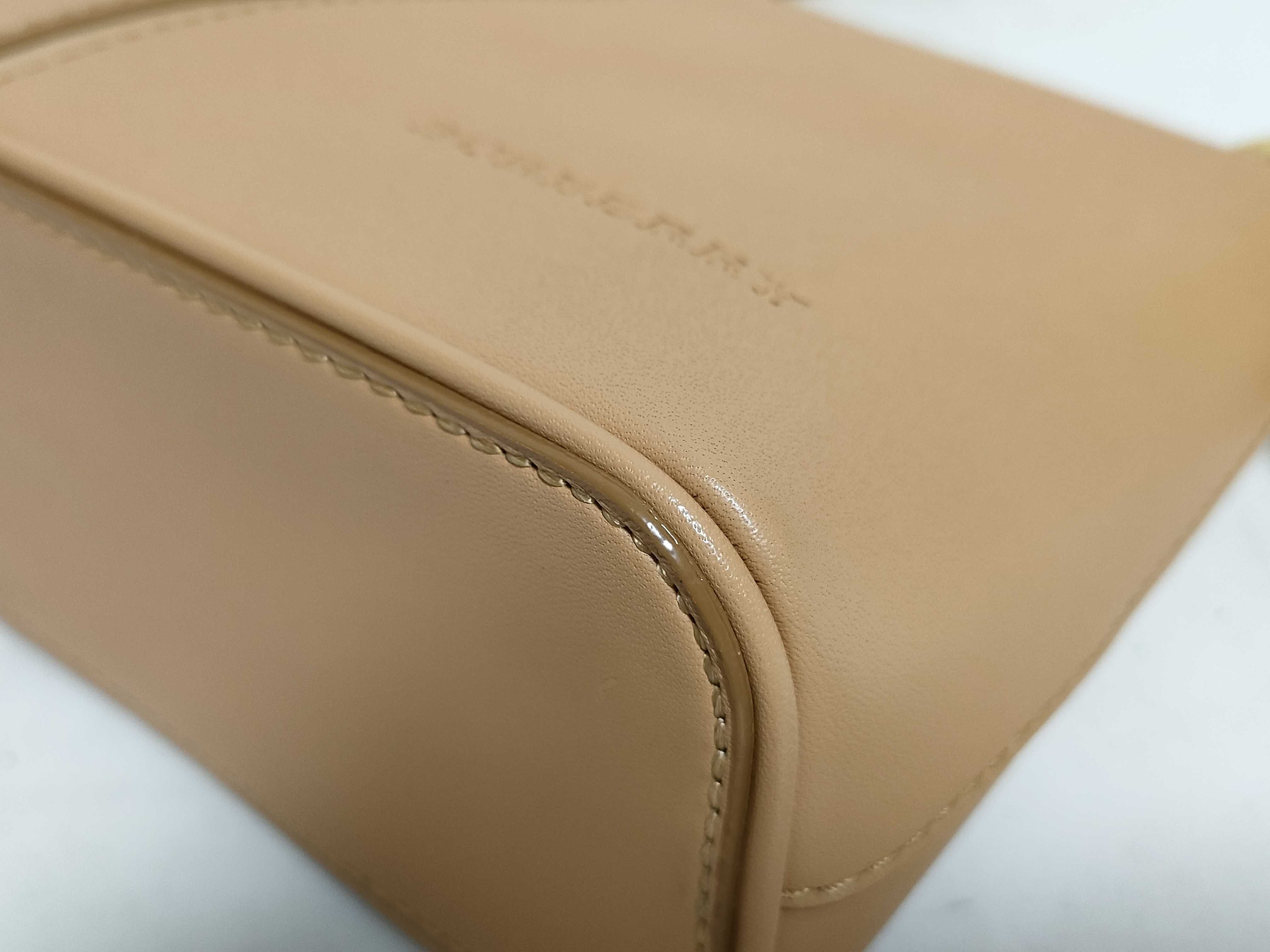 Leather One-Shoulder Bag with Nova Check Interior and Tag — view 7