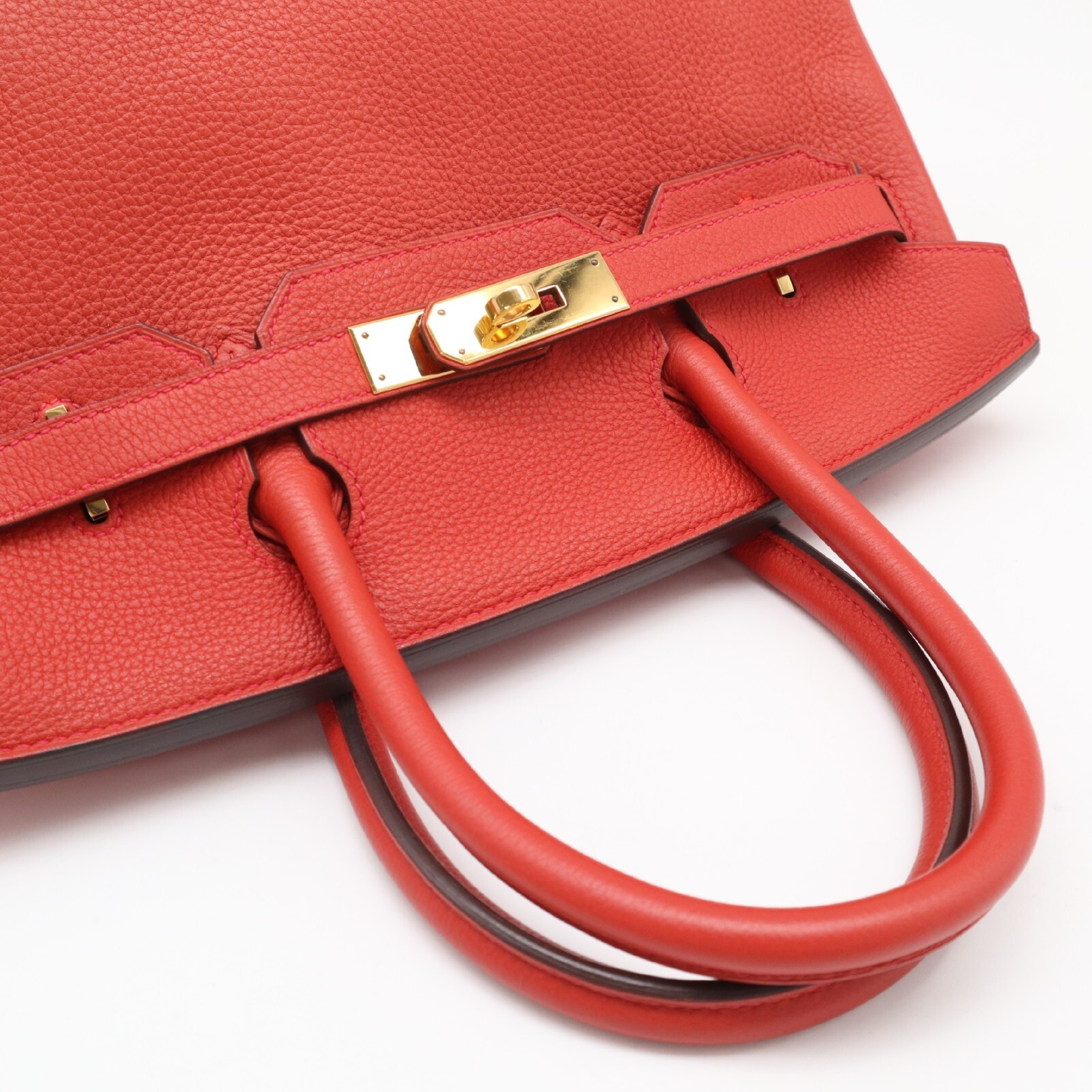 Togo Birkin 30 Rouge Casaque A-stamp handbag — view 8