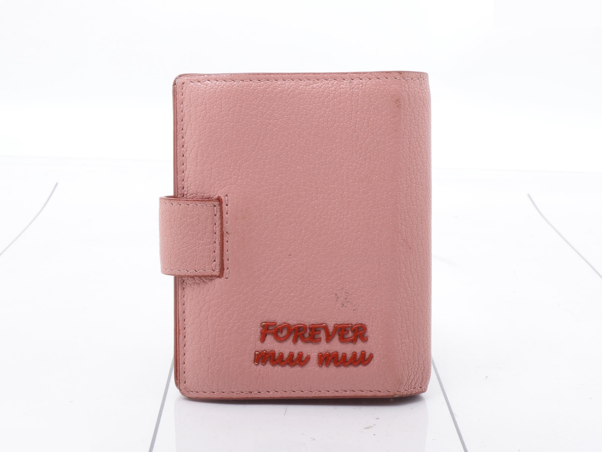 Bifold wallet, calfskin, pink, heart design — view 2