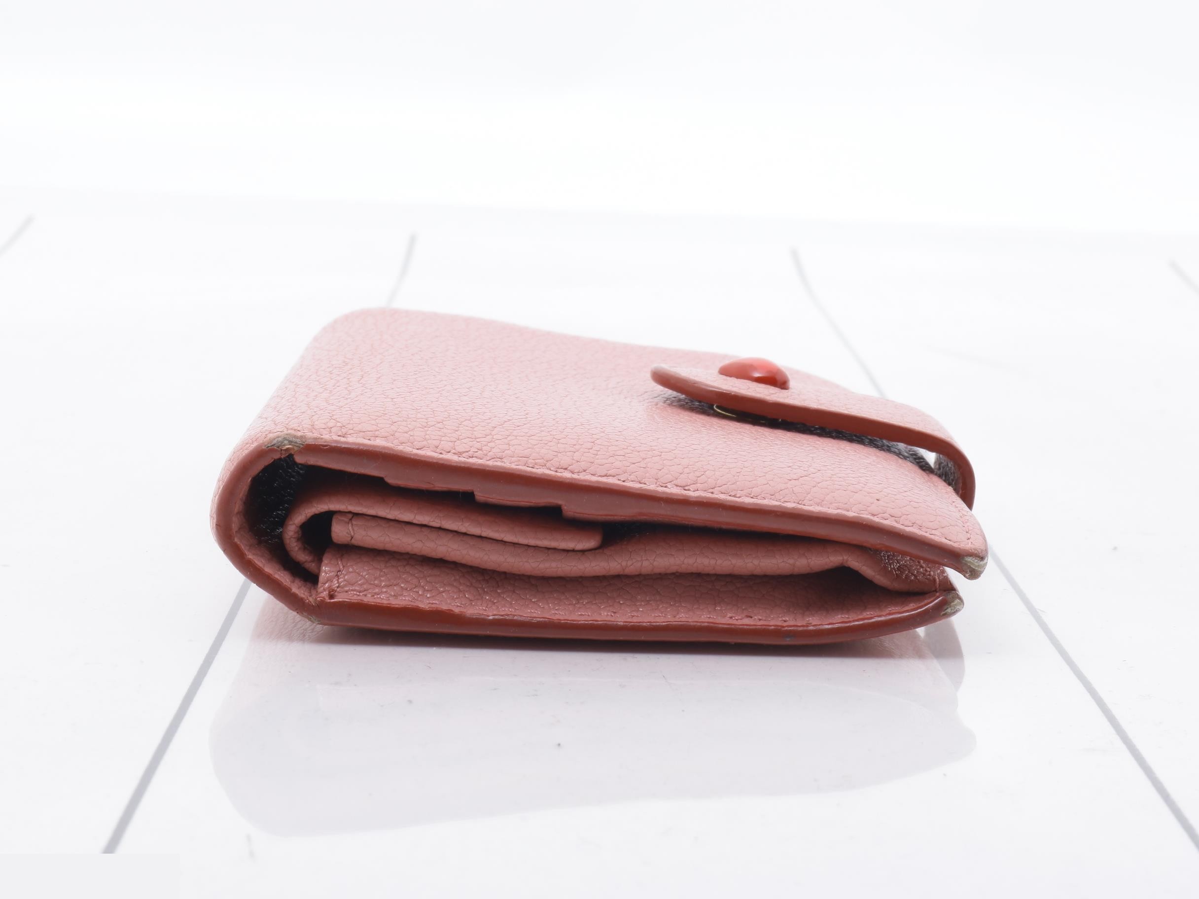 Bifold wallet, calfskin, pink, heart design — view 3