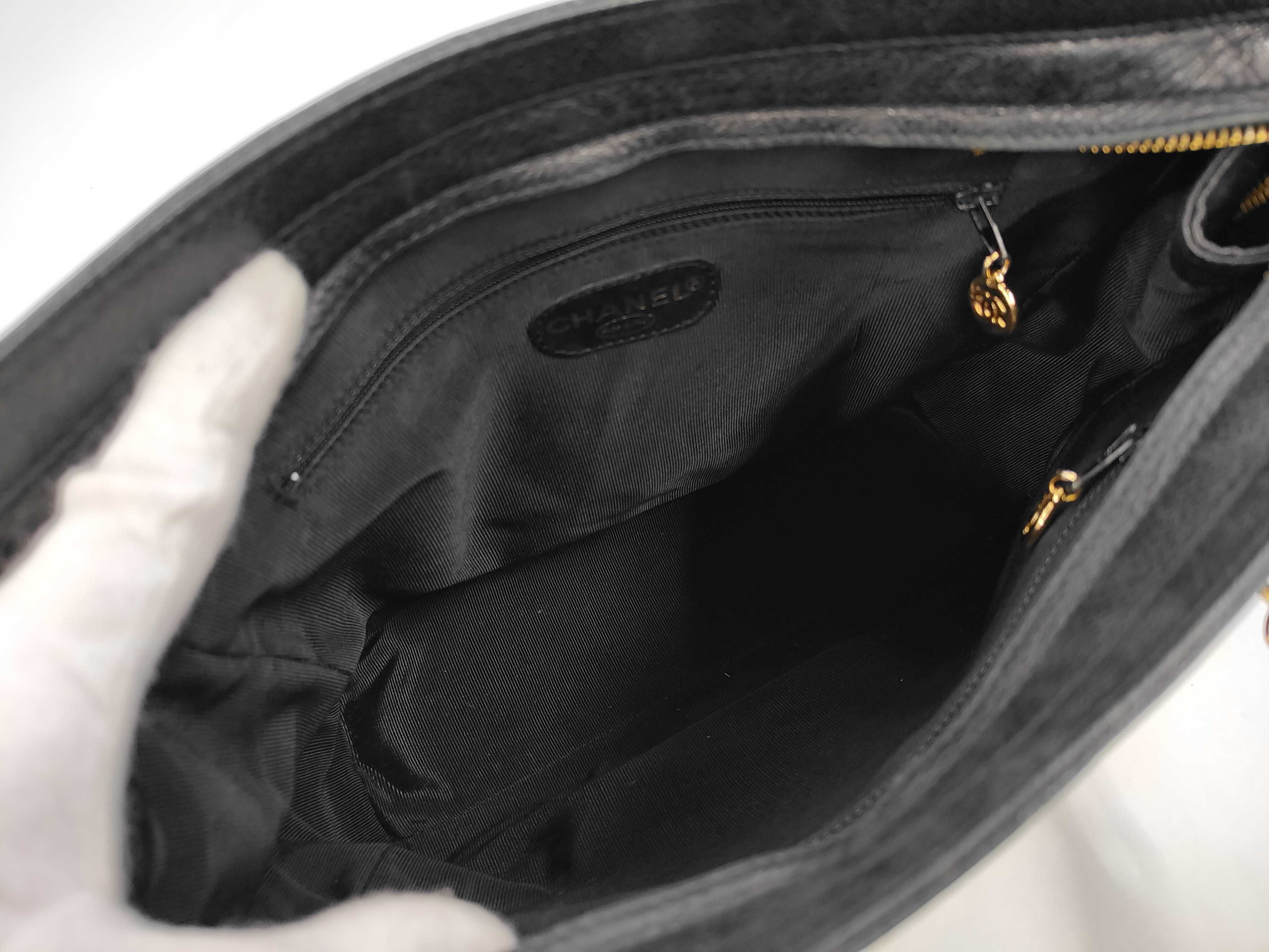 Caviar Skin Triple Coco Chain Tote Bag Shoulder Bag — view 9