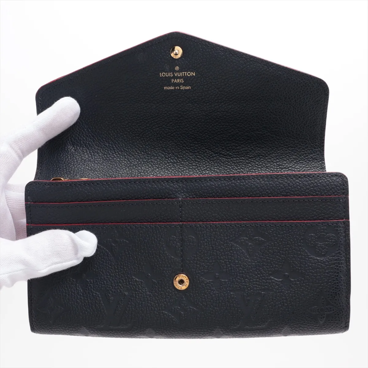 Empreinte Portefeuille Sara M62125 CA5127 Marine Rouge Long Wallet — view 3