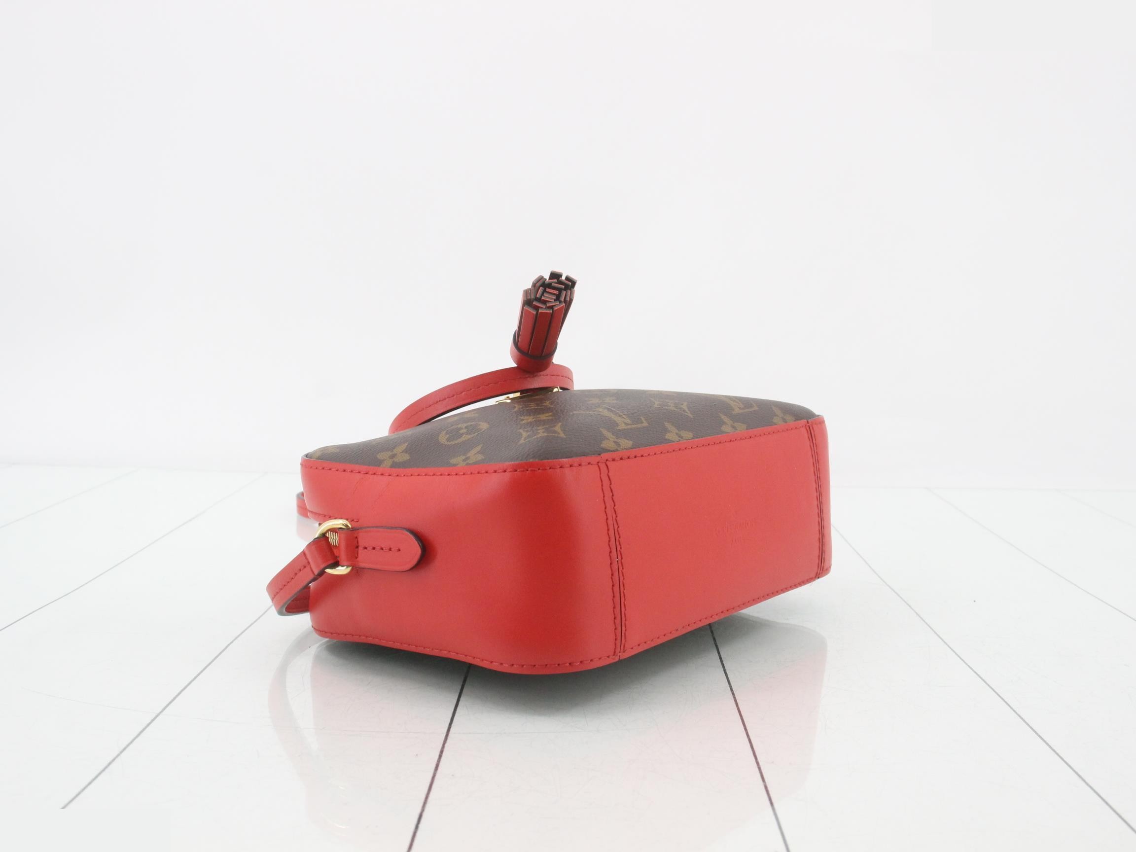 Monogram Saint-Onge Coquelicot Shoulder Bag — view 5