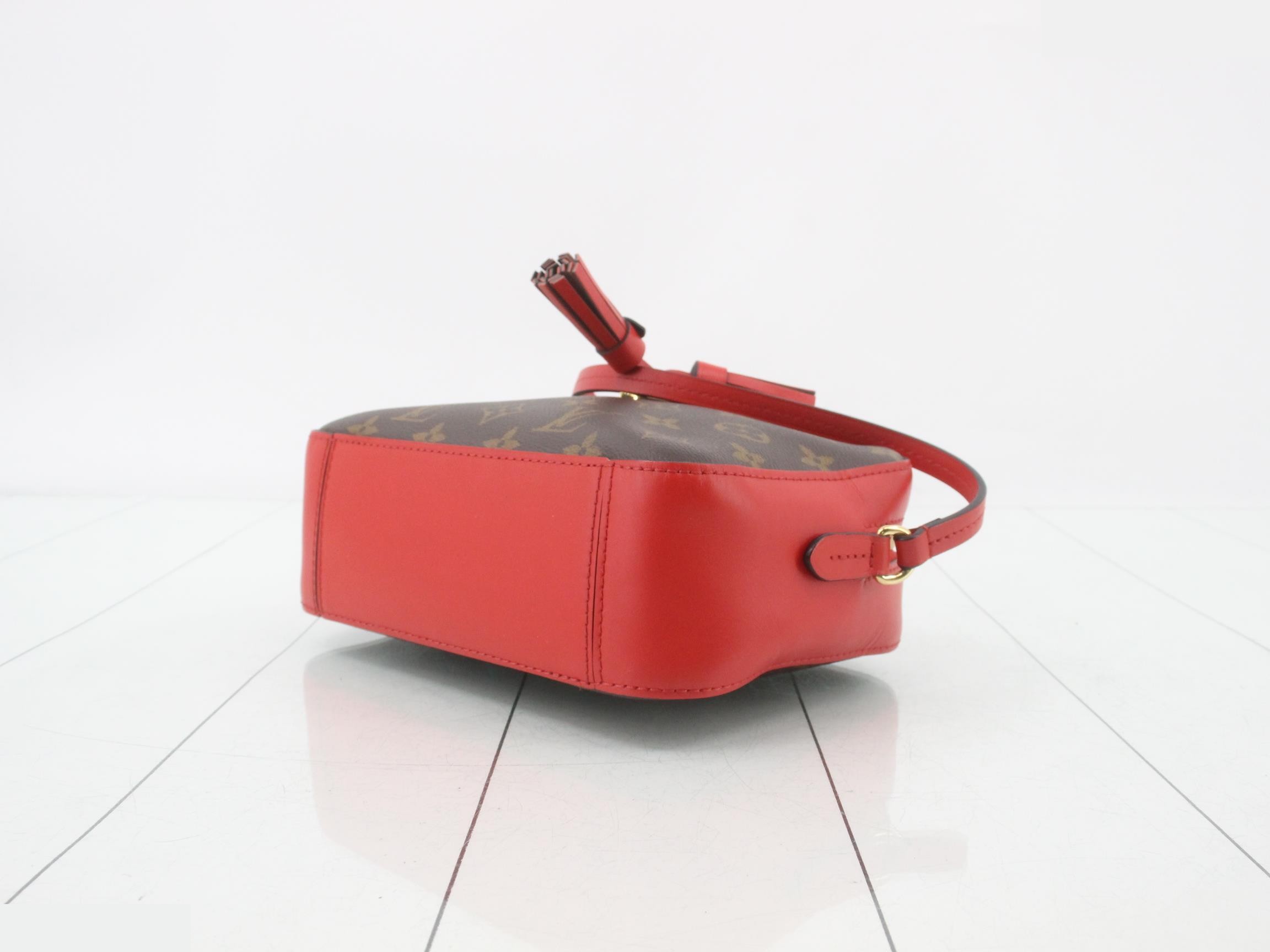 Monogram Saint-Onge Coquelicot Shoulder Bag — view 6