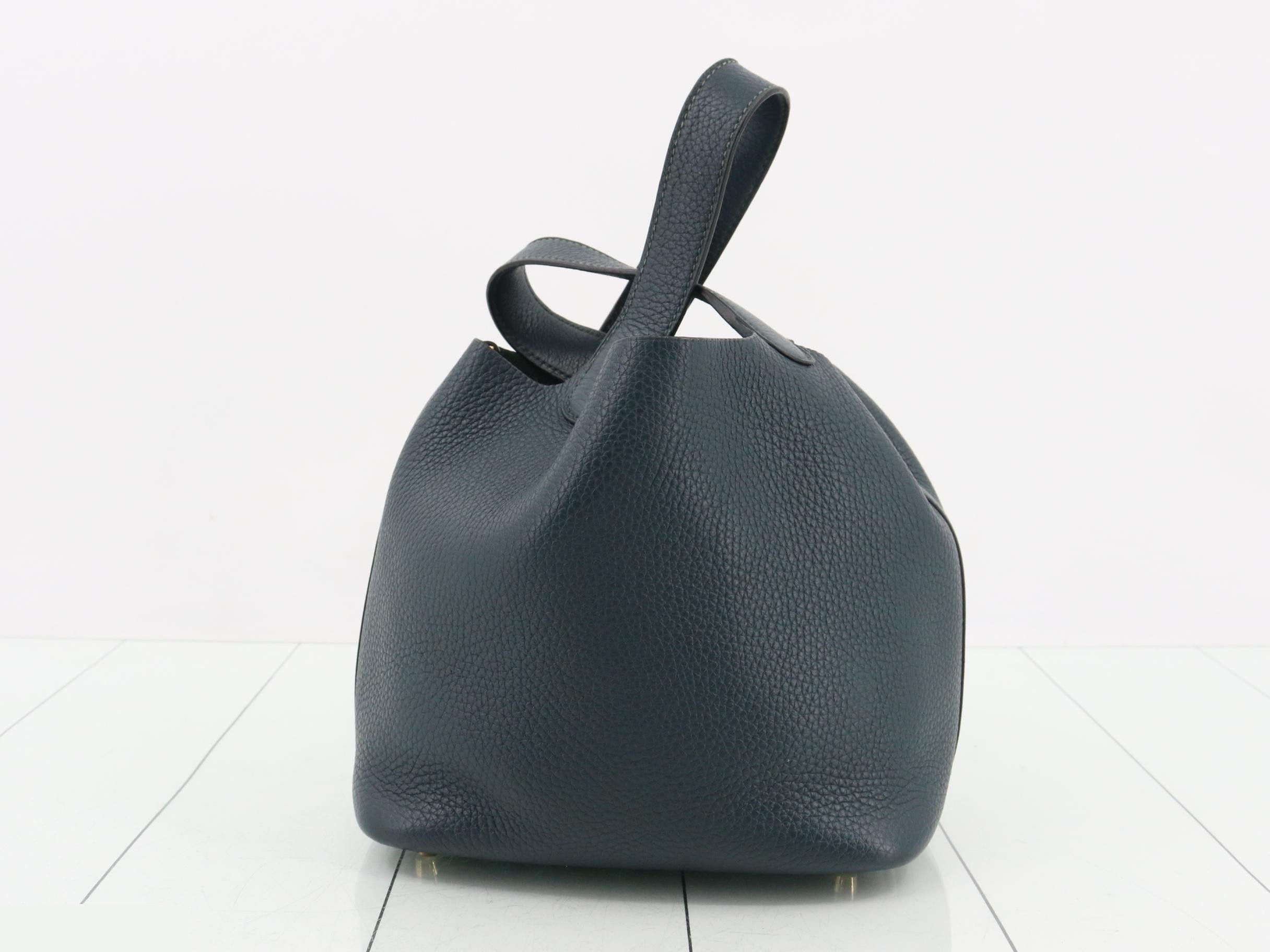 Picotin Lock Leather Handbag, Y Stamp — view 4