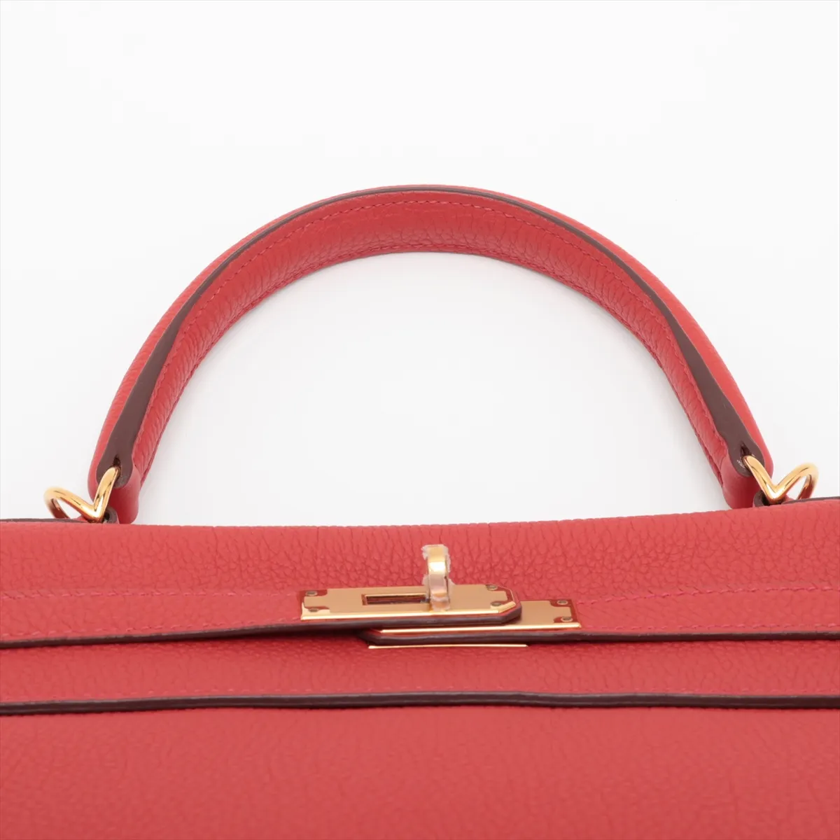 [Individually packaged] Hermes Kelly 35 Letournée Togo Rouge Casaque Gold Hardware T: 2015 — view 6