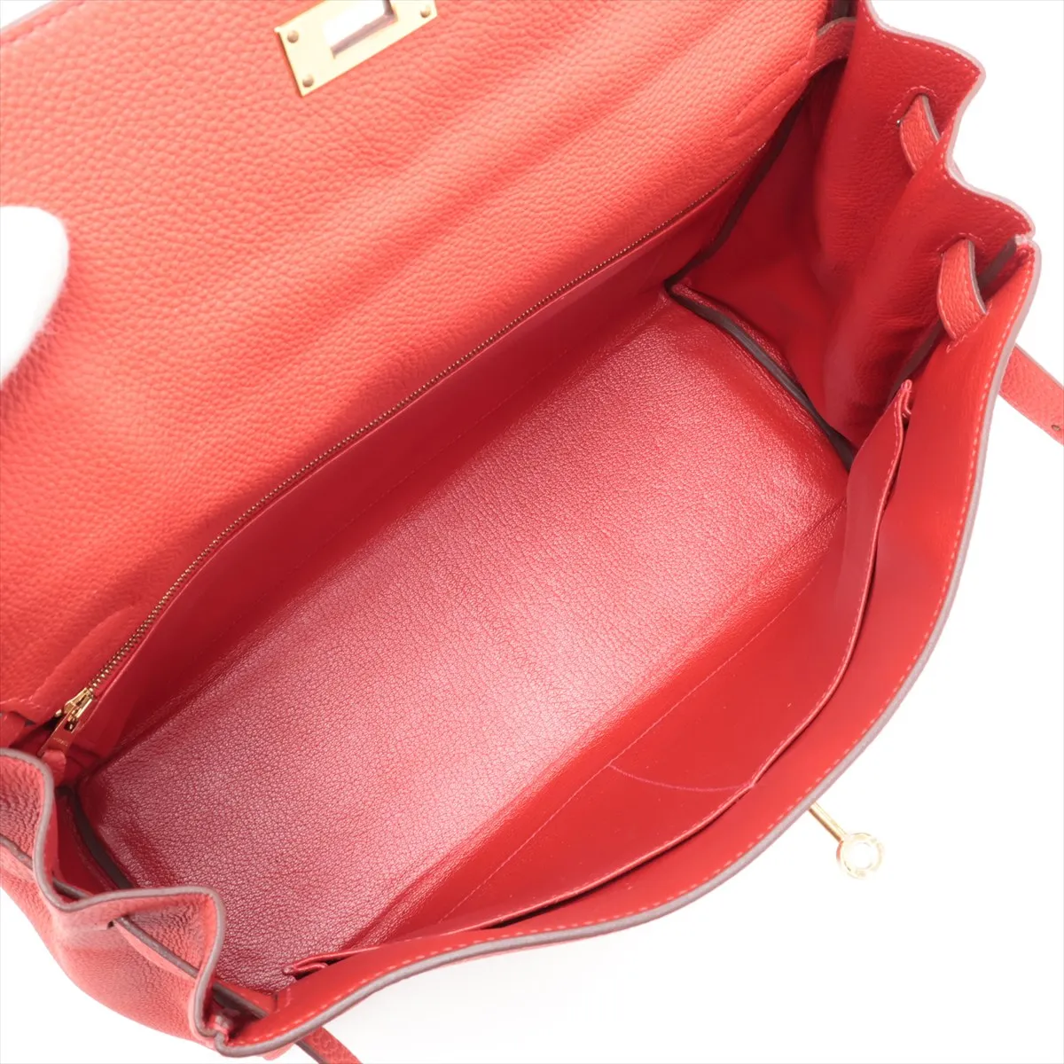 [Individually packaged] Hermes Kelly 35 Letournée Togo Rouge Casaque Gold Hardware T: 2015 — view 8