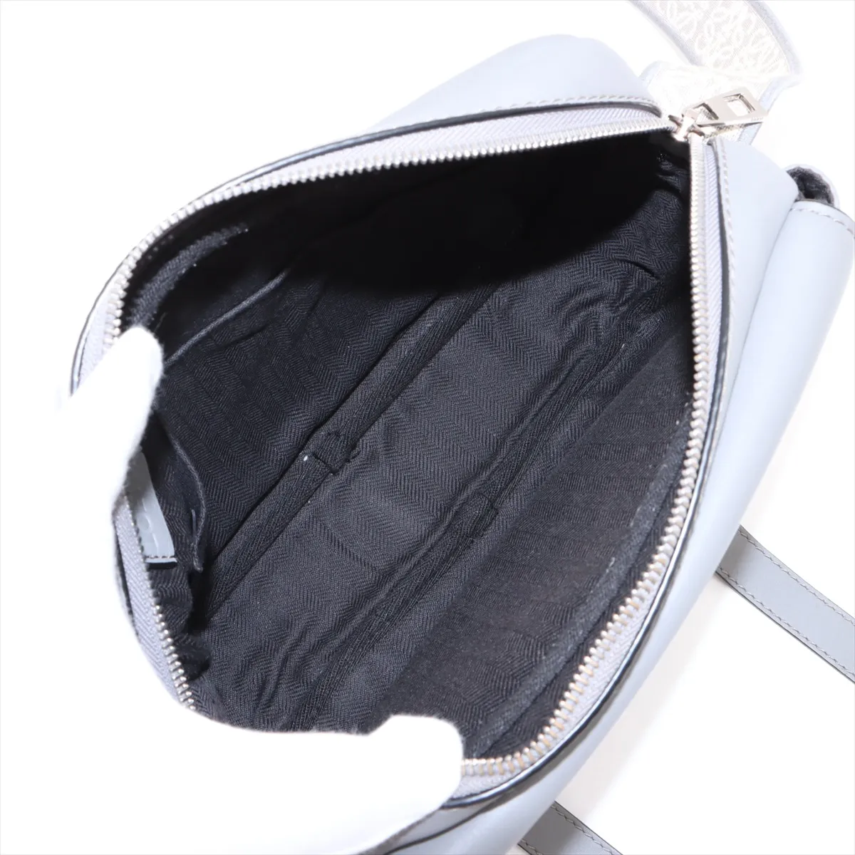Military Messenger Bag Leather Shoulder Bag Gray — view 6