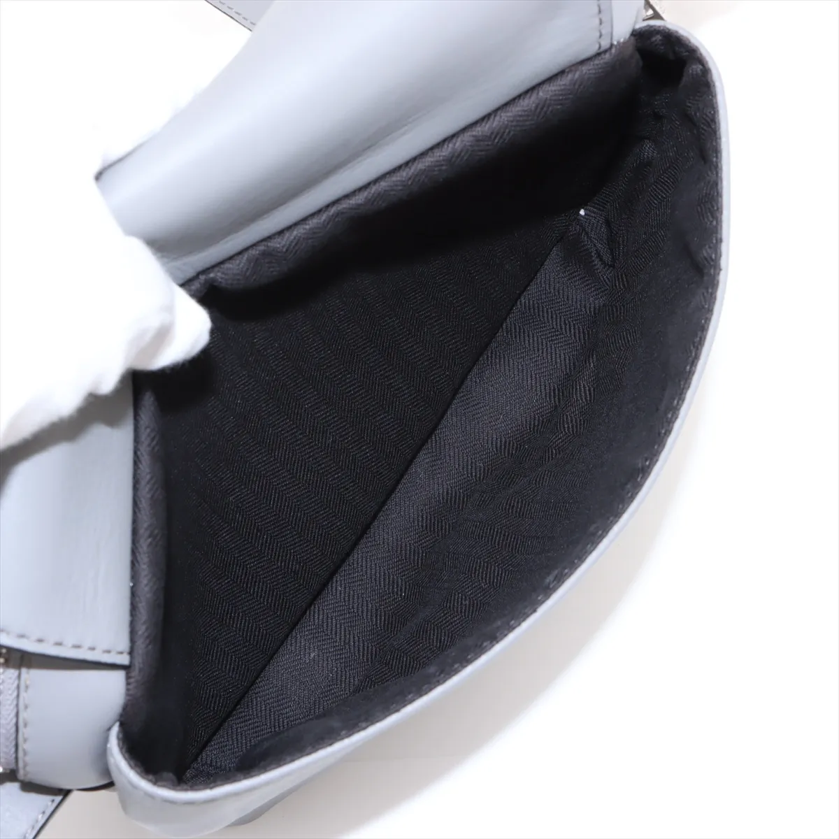 Military Messenger Bag Leather Shoulder Bag Gray — view 8