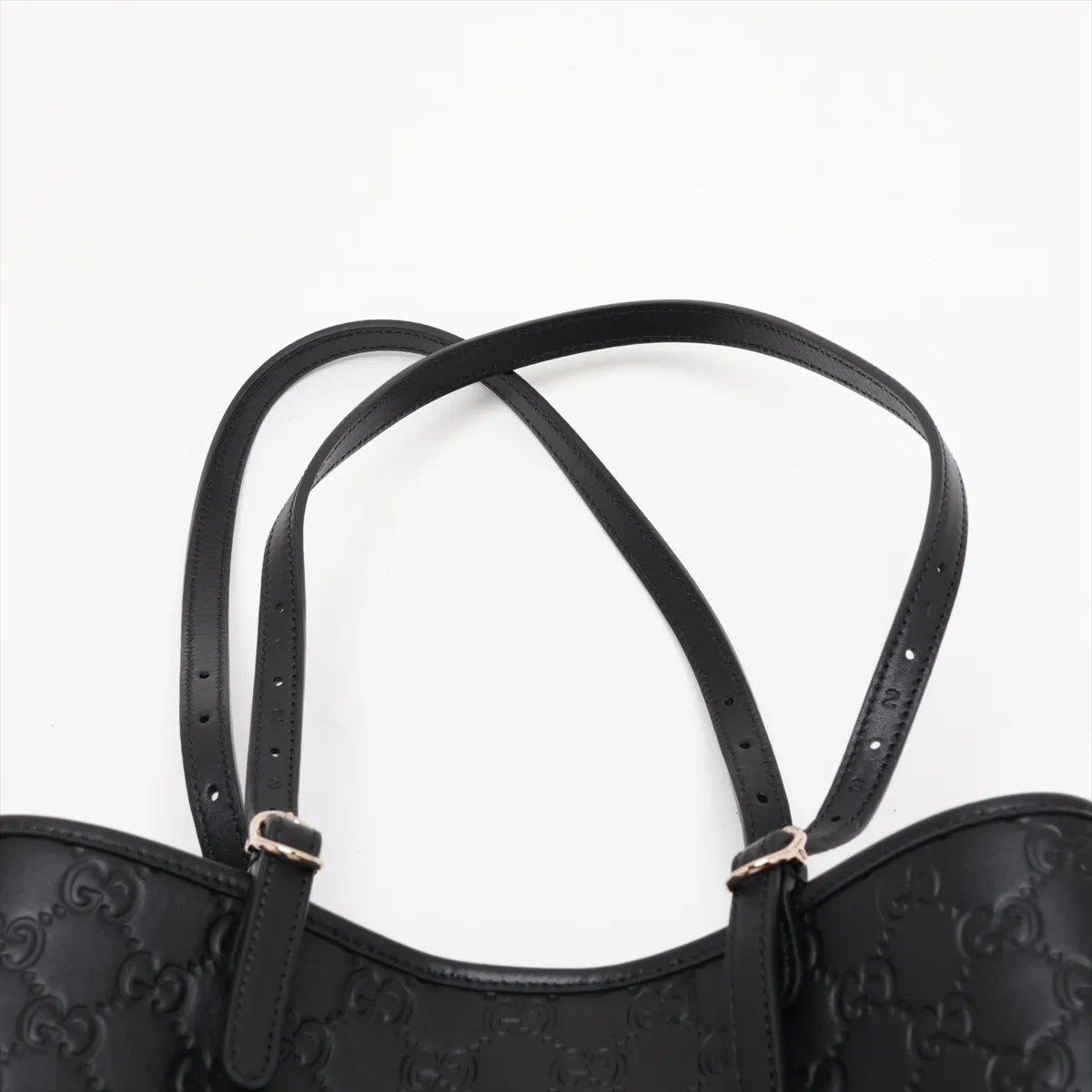 Guccissima Leather 2-Way Handbag, Black, 815214 — view 6