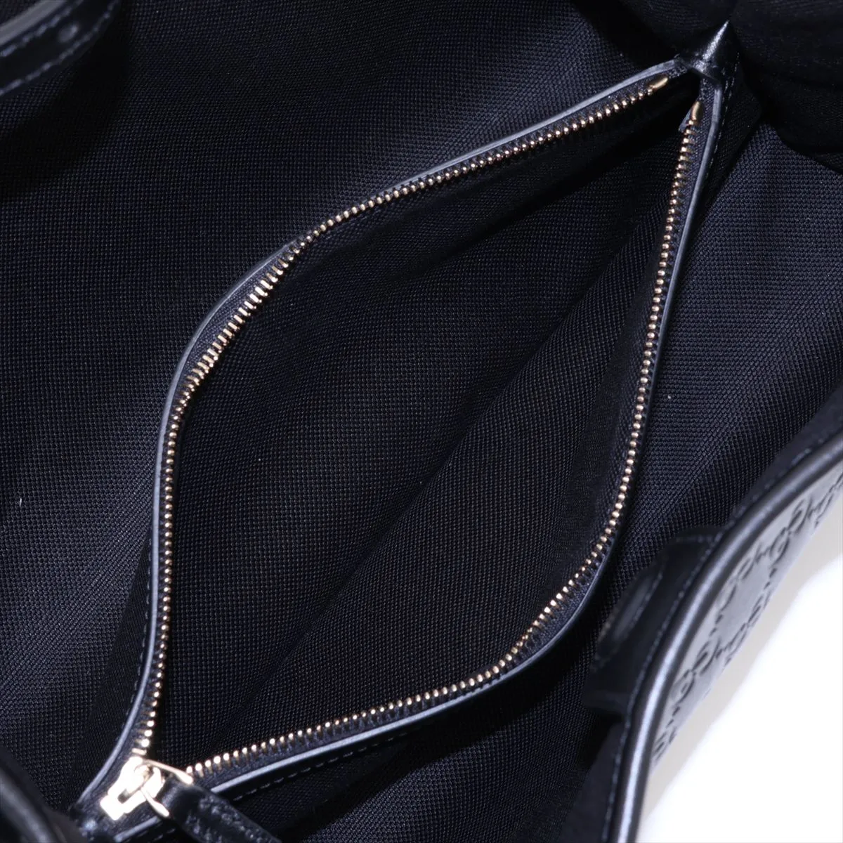 Guccissima Leather 2-Way Handbag, Black, 815214 — view 10