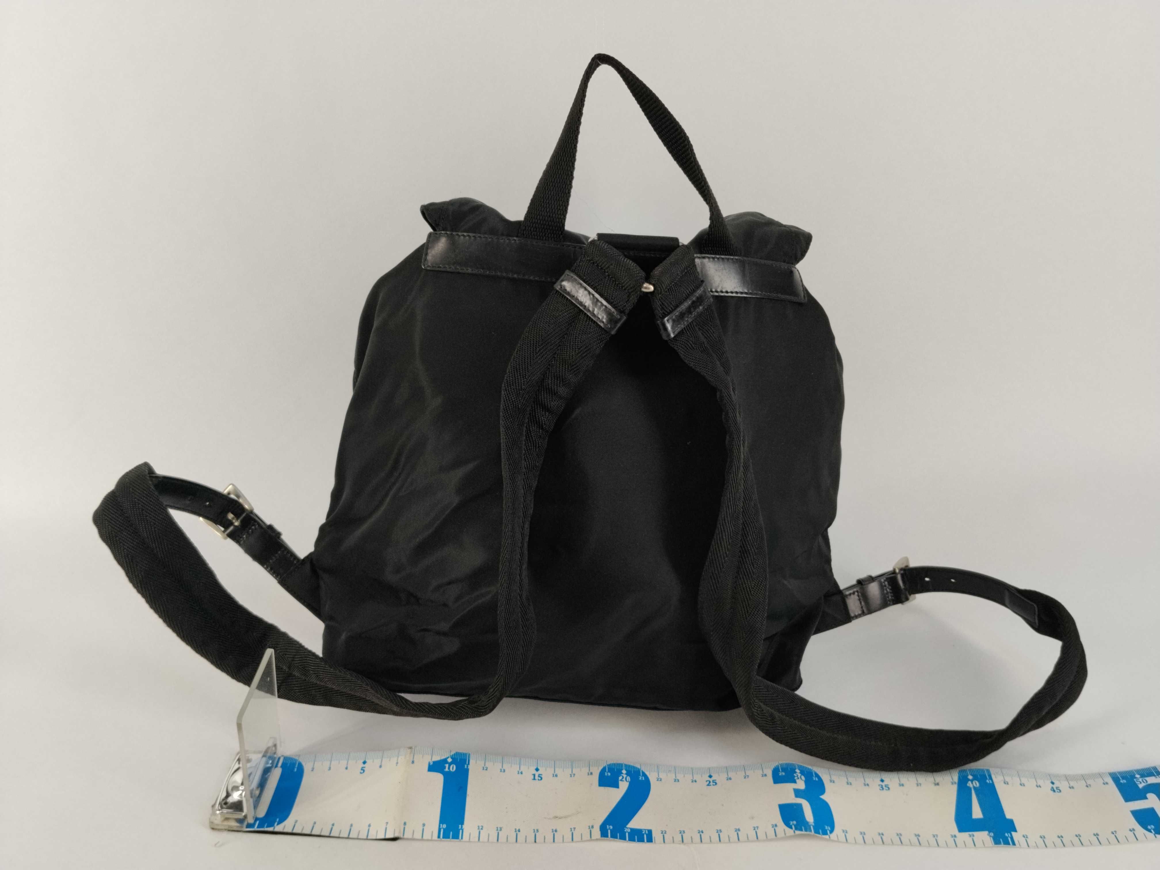 nylon backpack, black backpack. — view 2
