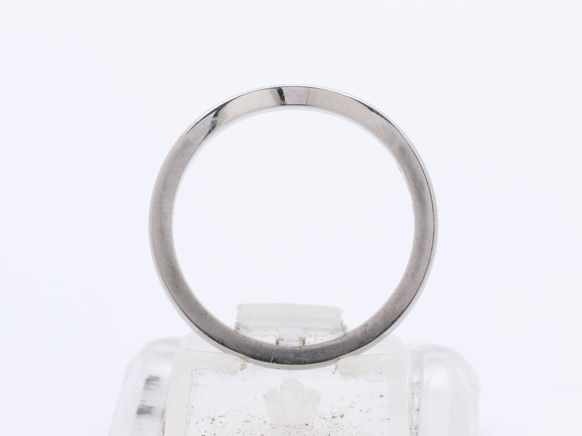 Pt950 Ballerina Wedding Ring with 3 Diamonds — view 5