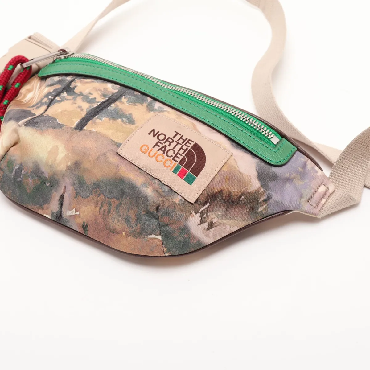 x The North Face 650299 Nylon x Leather Body Bag, Multicolor — view 3