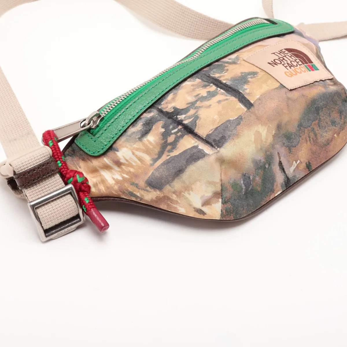 x The North Face 650299 Nylon x Leather Body Bag, Multicolor — view 4