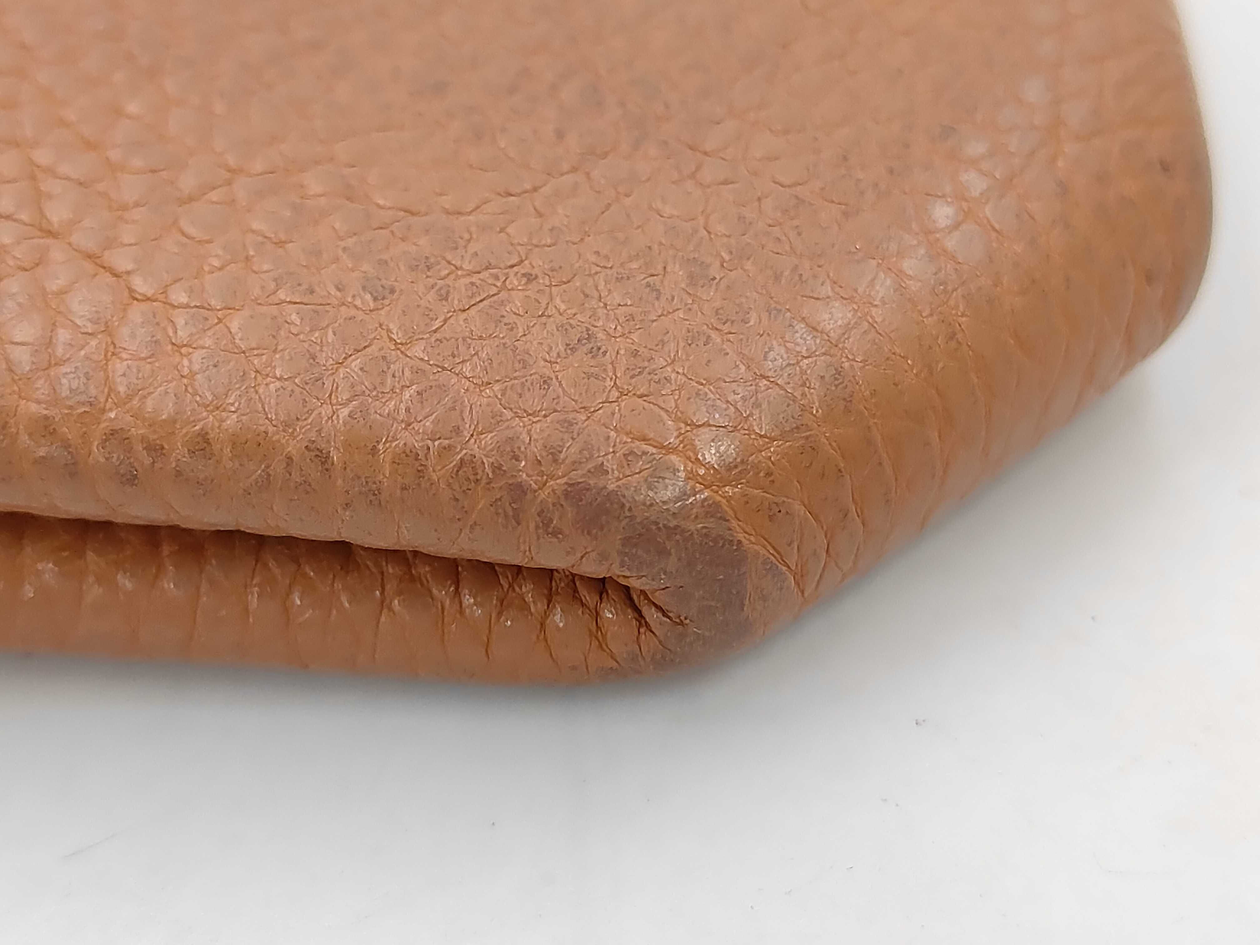 Le Vingt-Quatre Togo Leather Coin Case, Brown, Silver Hardware, K — view 3