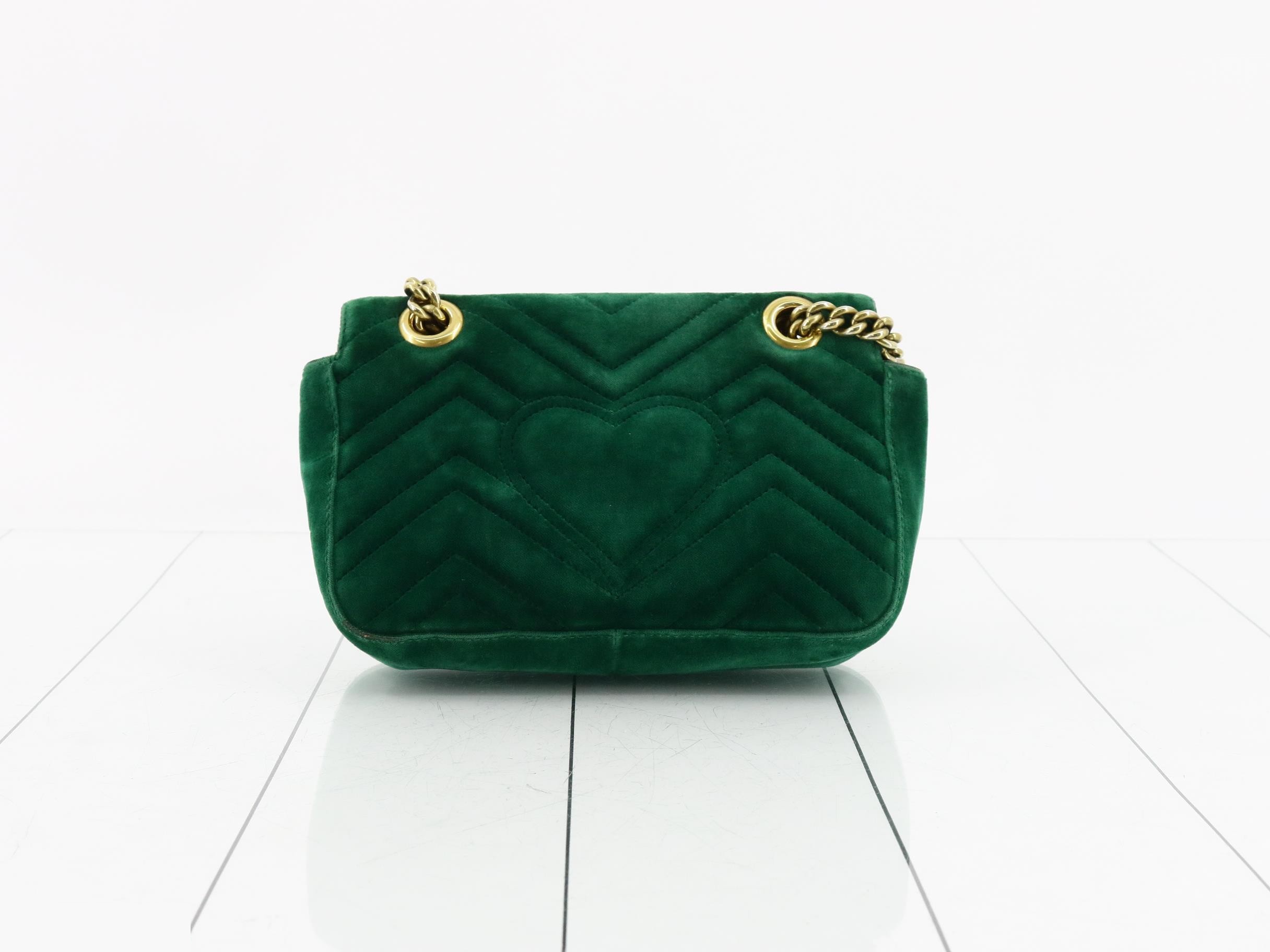 GG Marmont Velvet Chain Shoulder Bag — view 2