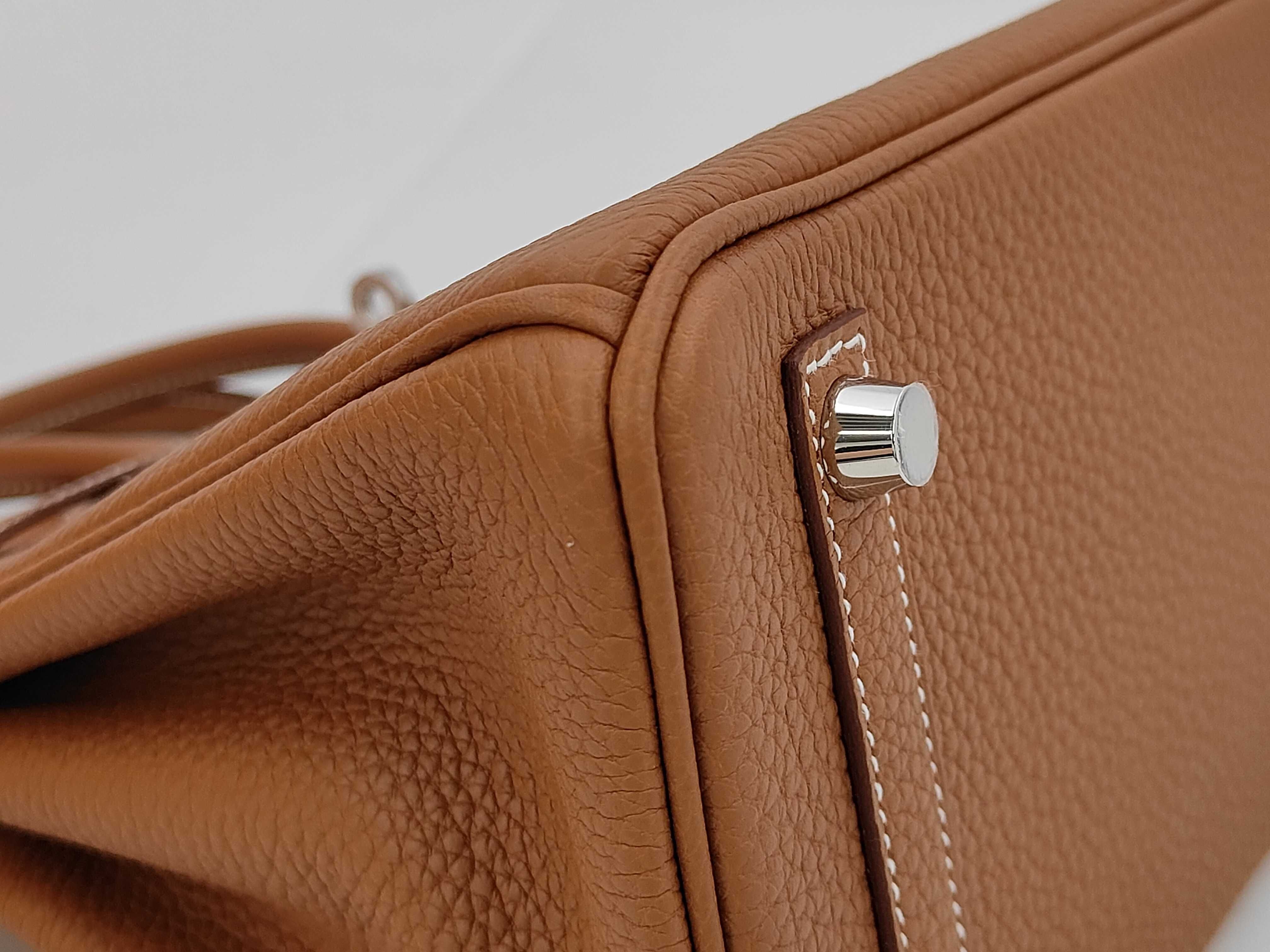 Birkin 25 G stamp Gold TOGO handbag — view 7
