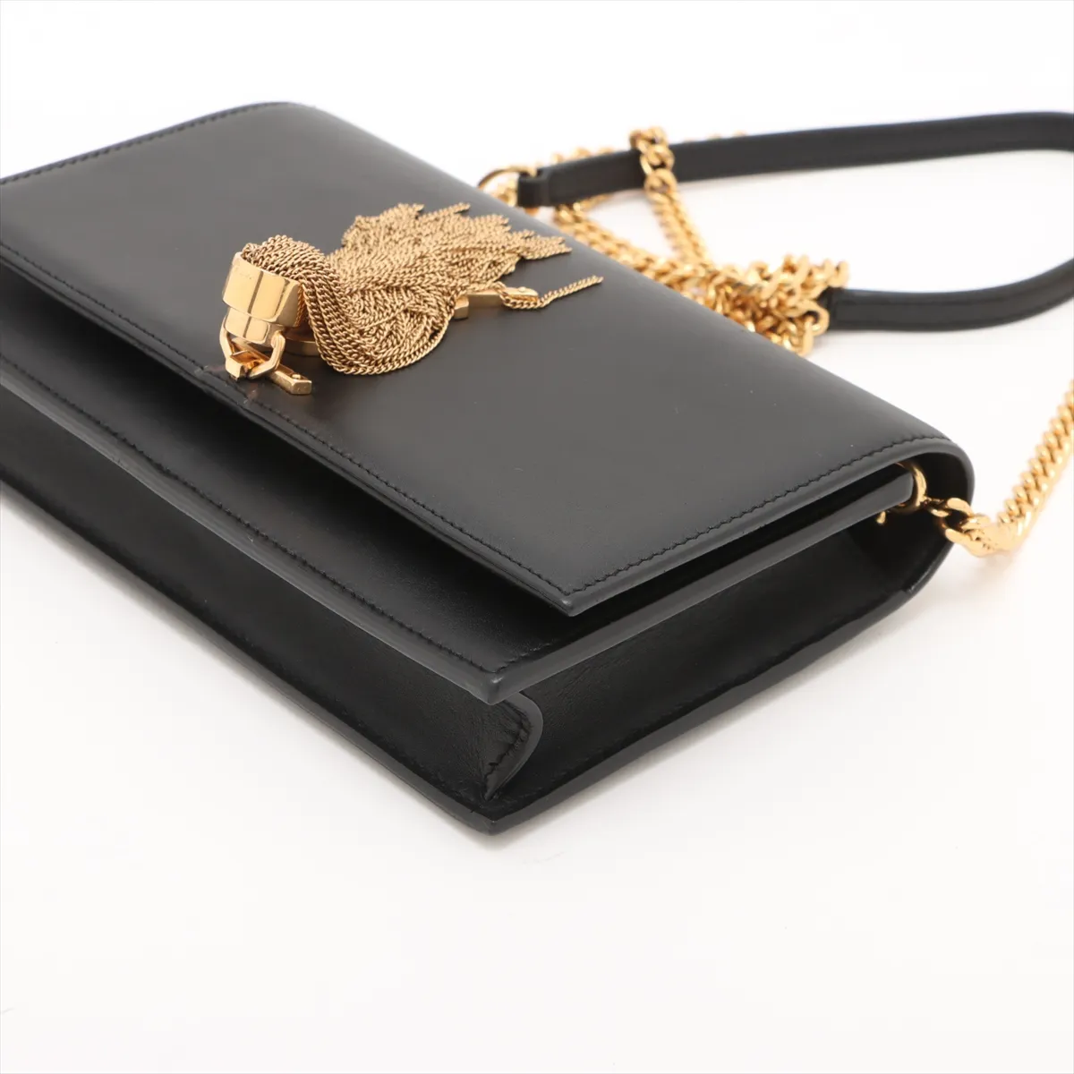 Kate Leather Chain Wallet Black 452159 — view 3