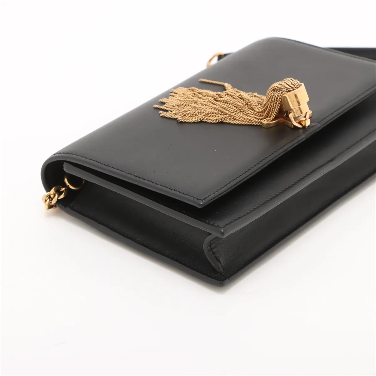 Kate Leather Chain Wallet Black 452159 — view 4