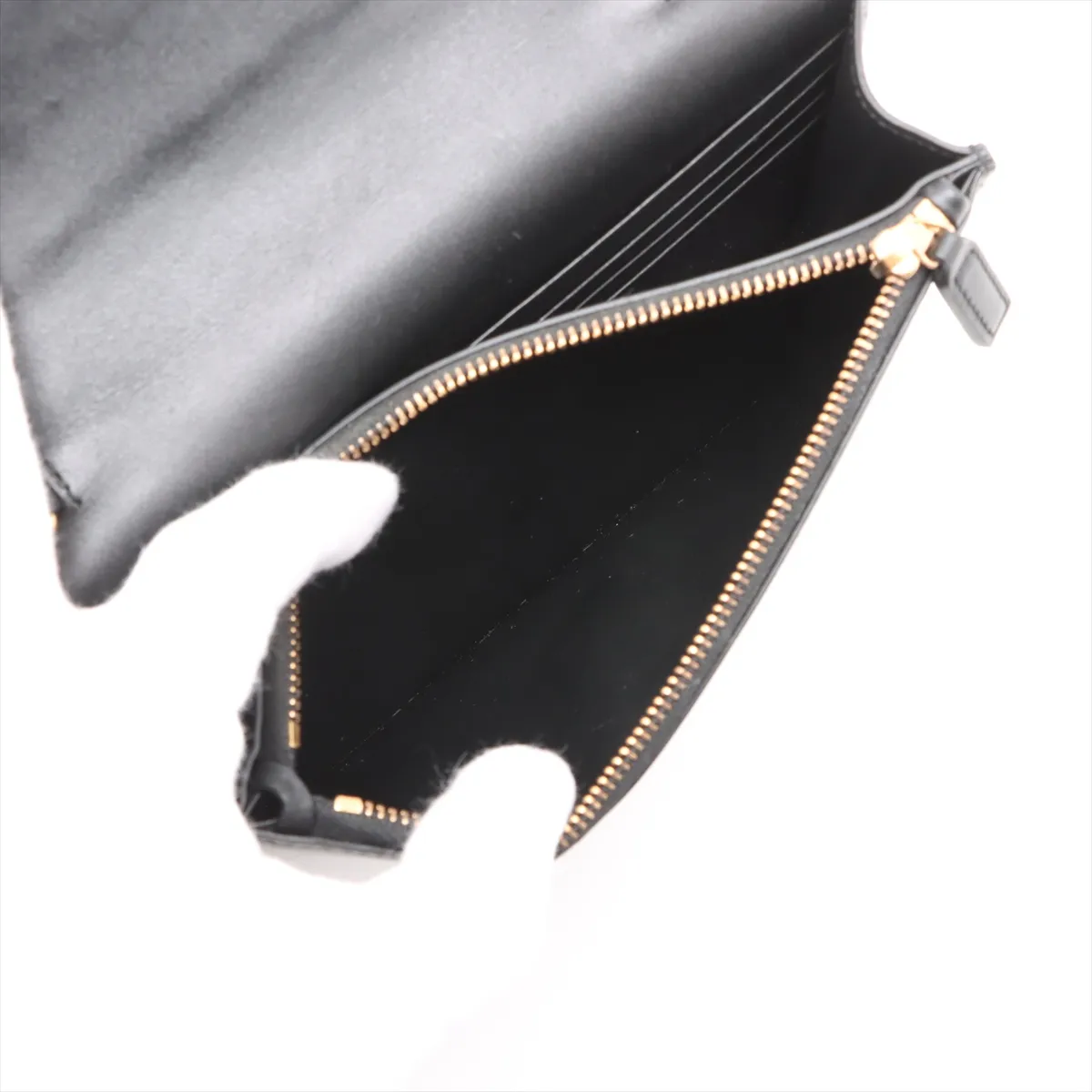 Kate Leather Chain Wallet Black 452159 — view 7
