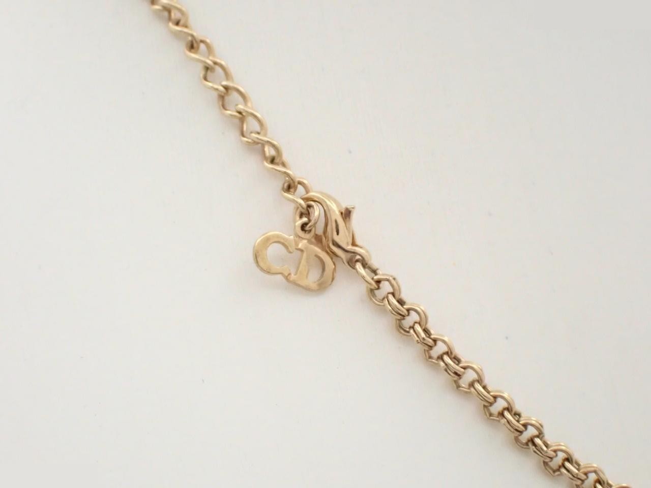 Logo rhinestone necklace, chain approximately 42cm — view 2