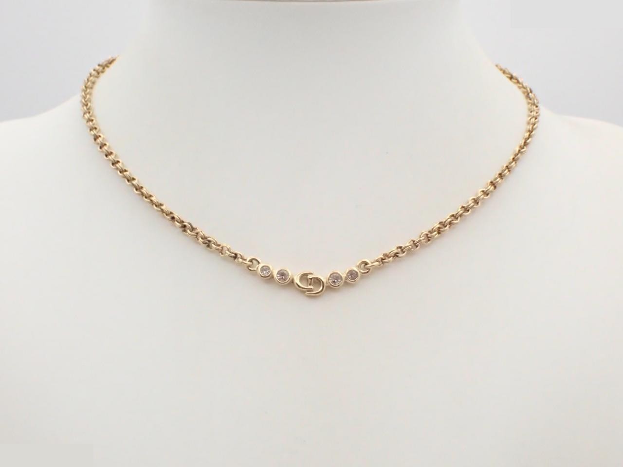 Logo rhinestone necklace, chain approximately 42cm — view 3