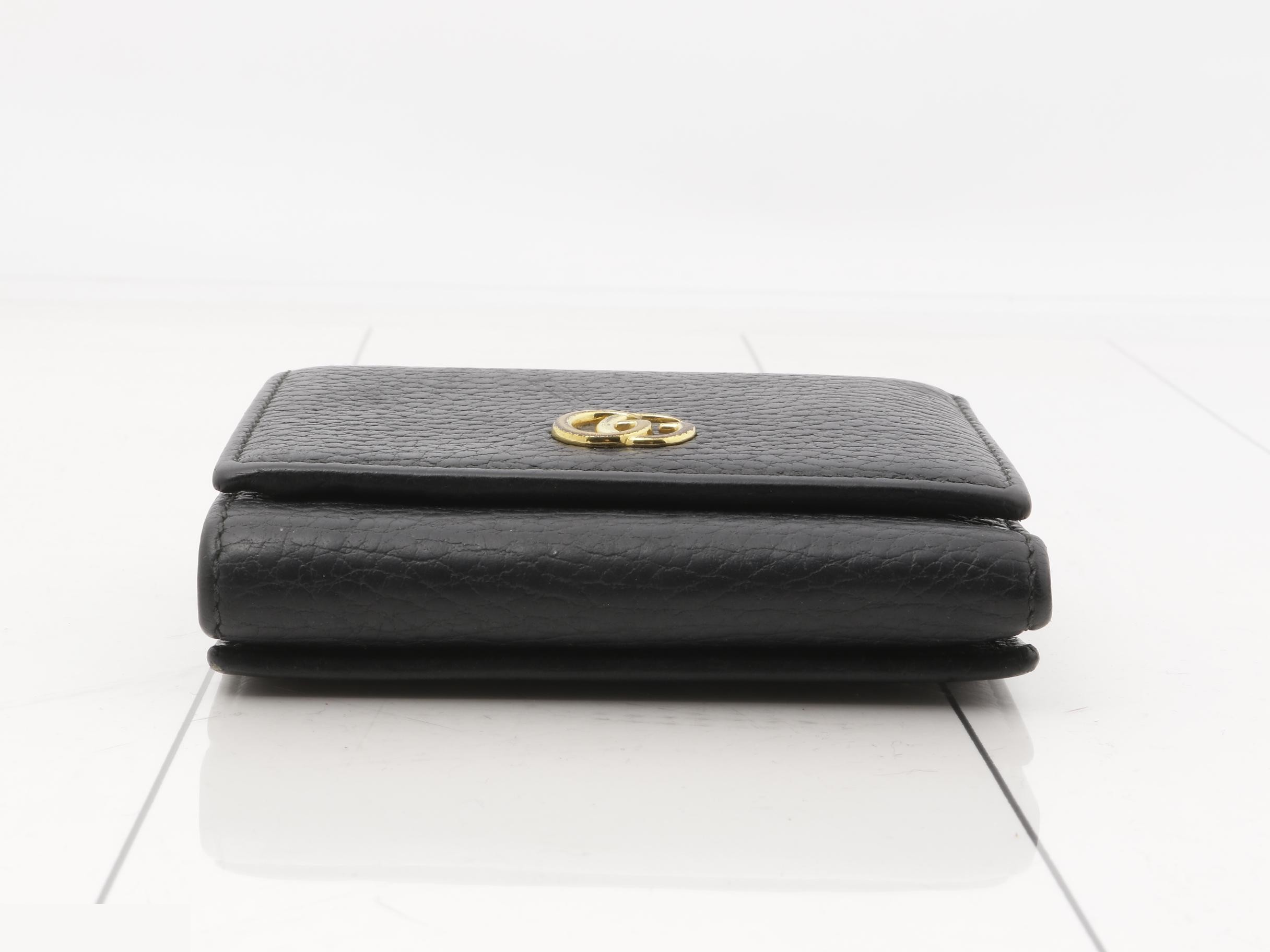 Marmont Tri-fold Wallet, Black, 474746, 2091 — view 3