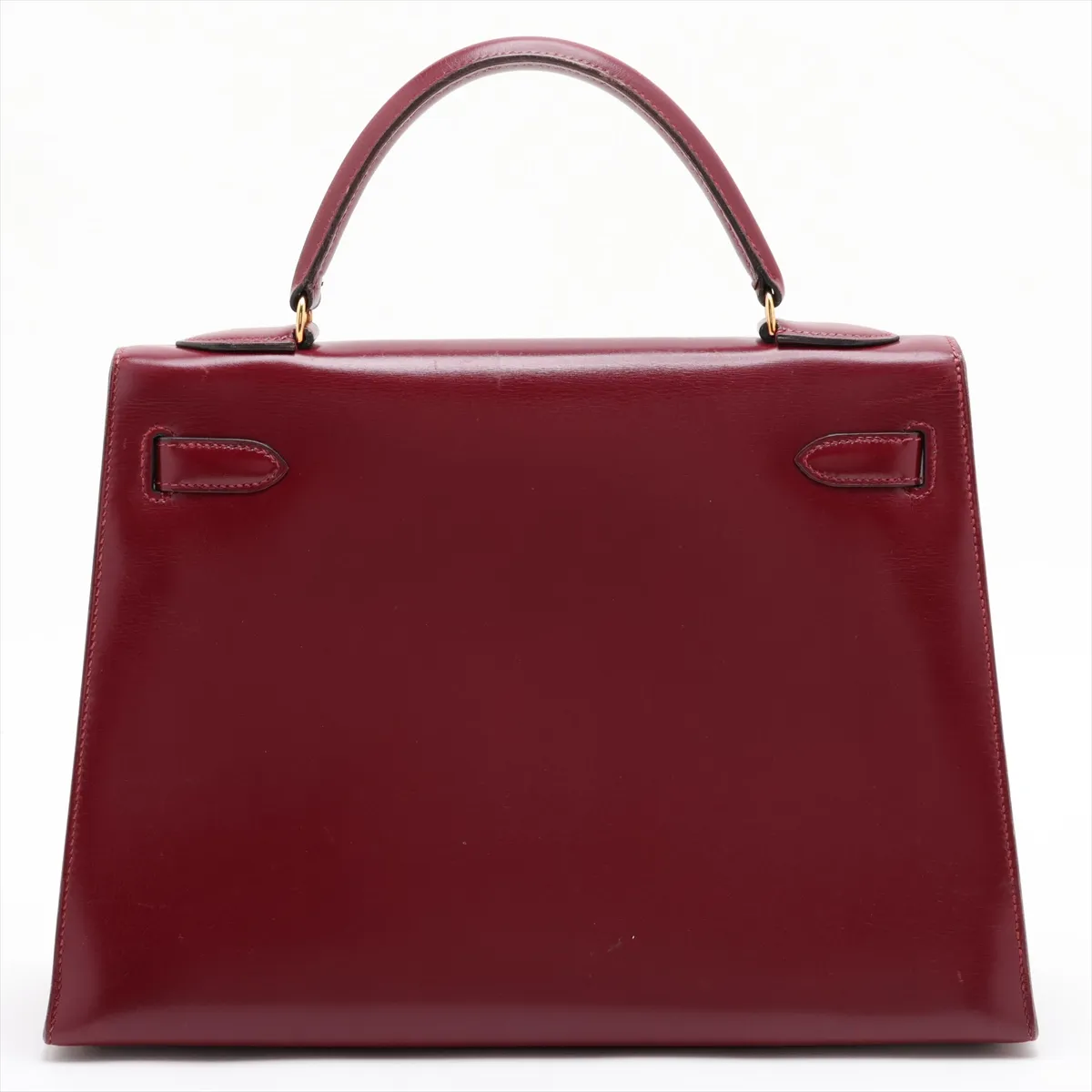 [Individually packaged] Hermes Kelly 32 Sellier Box Calf Rouge H Gold Hardware S: 1989 — view 2