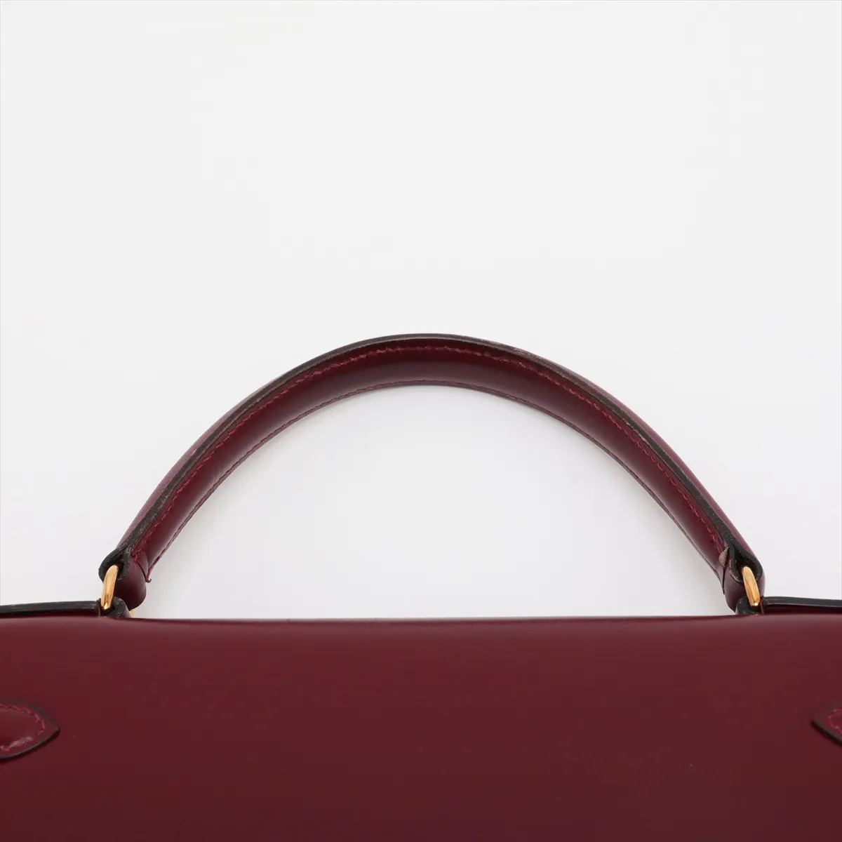 [Individually packaged] Hermes Kelly 32 Sellier Box Calf Rouge H Gold Hardware S: 1989 — view 6