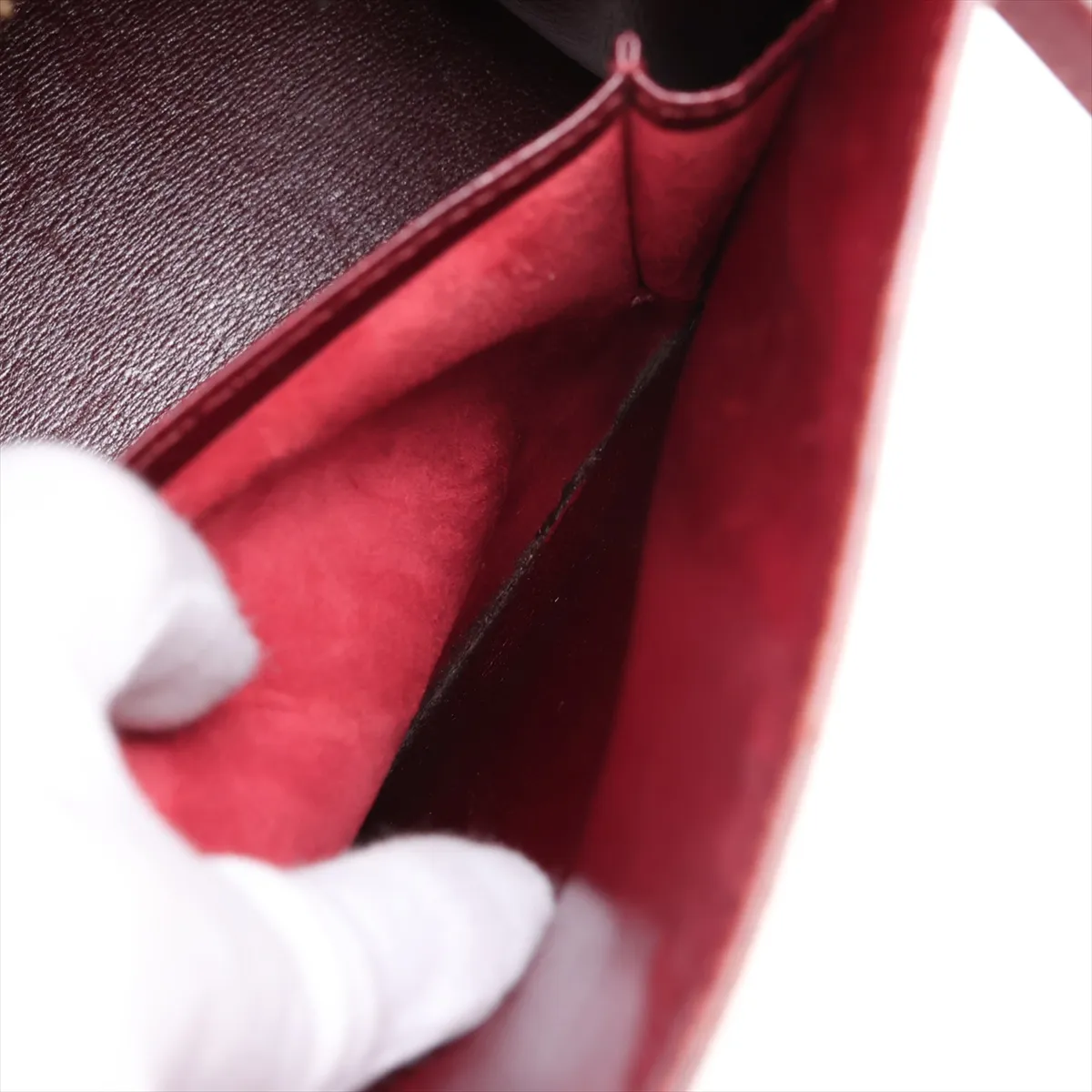 [Individually packaged] Hermes Kelly 32 Sellier Box Calf Rouge H Gold Hardware S: 1989 — view 10