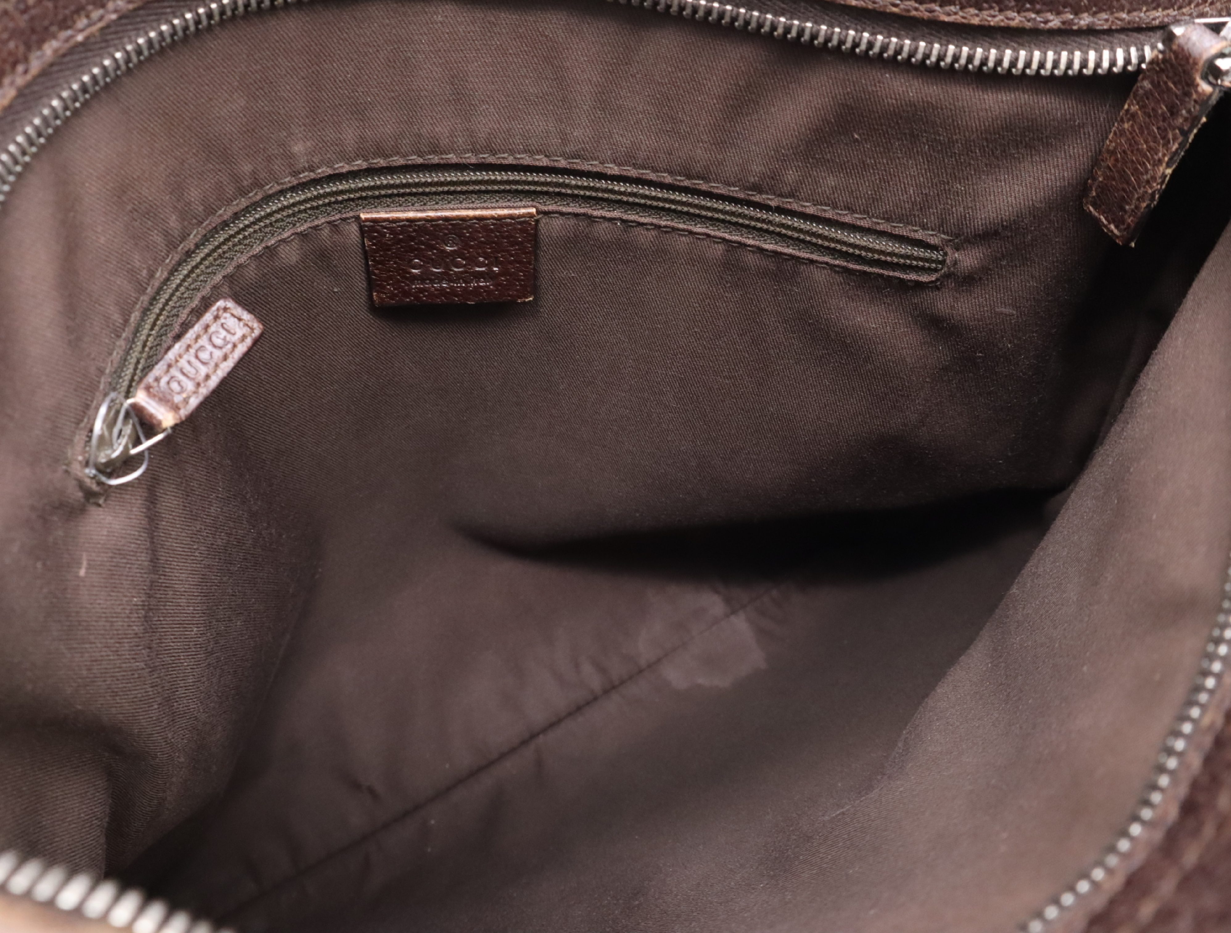 113013 GG Canvas Beige Brown Shoulder Bag — view 12