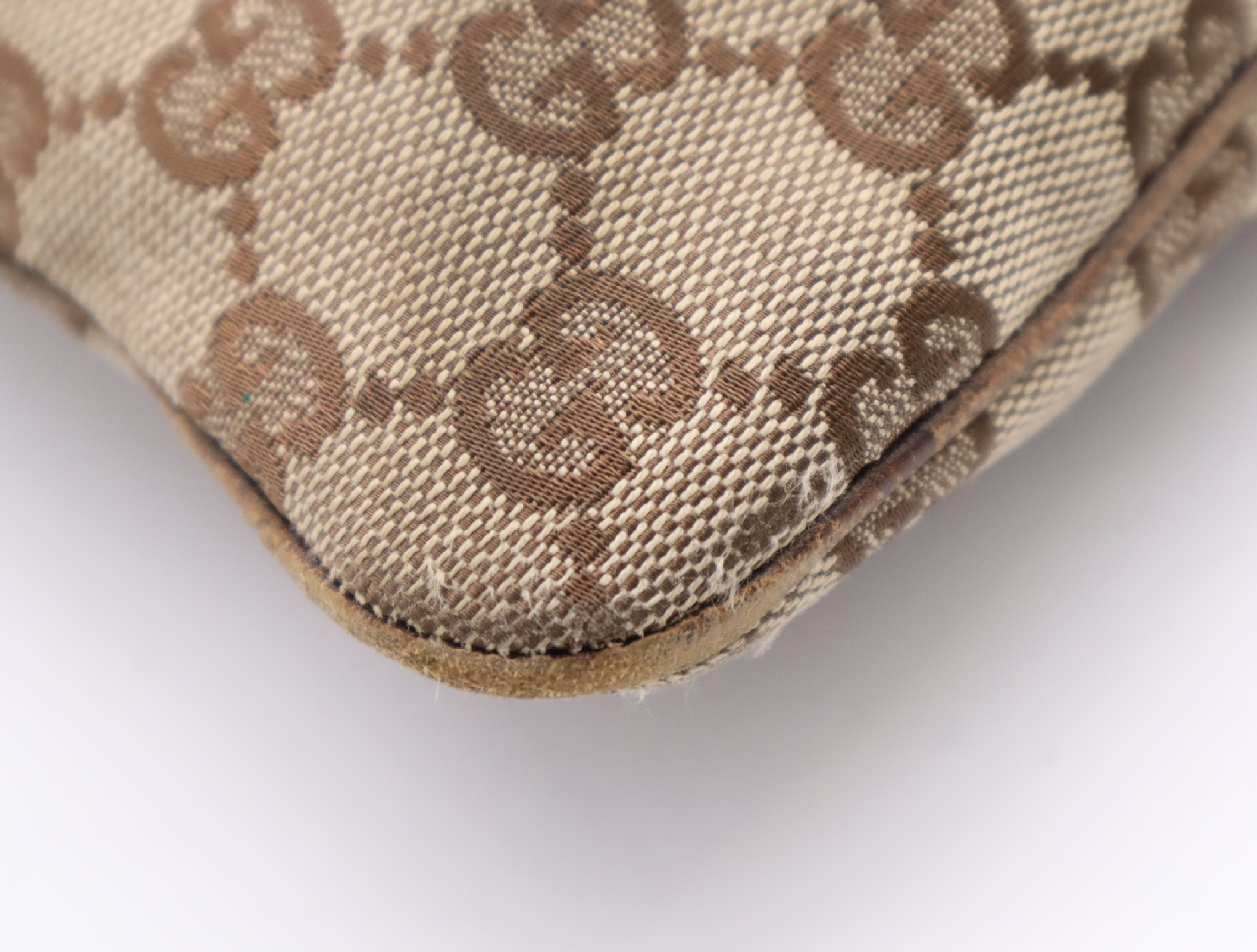 113013 GG Canvas Beige Brown Shoulder Bag — view 6
