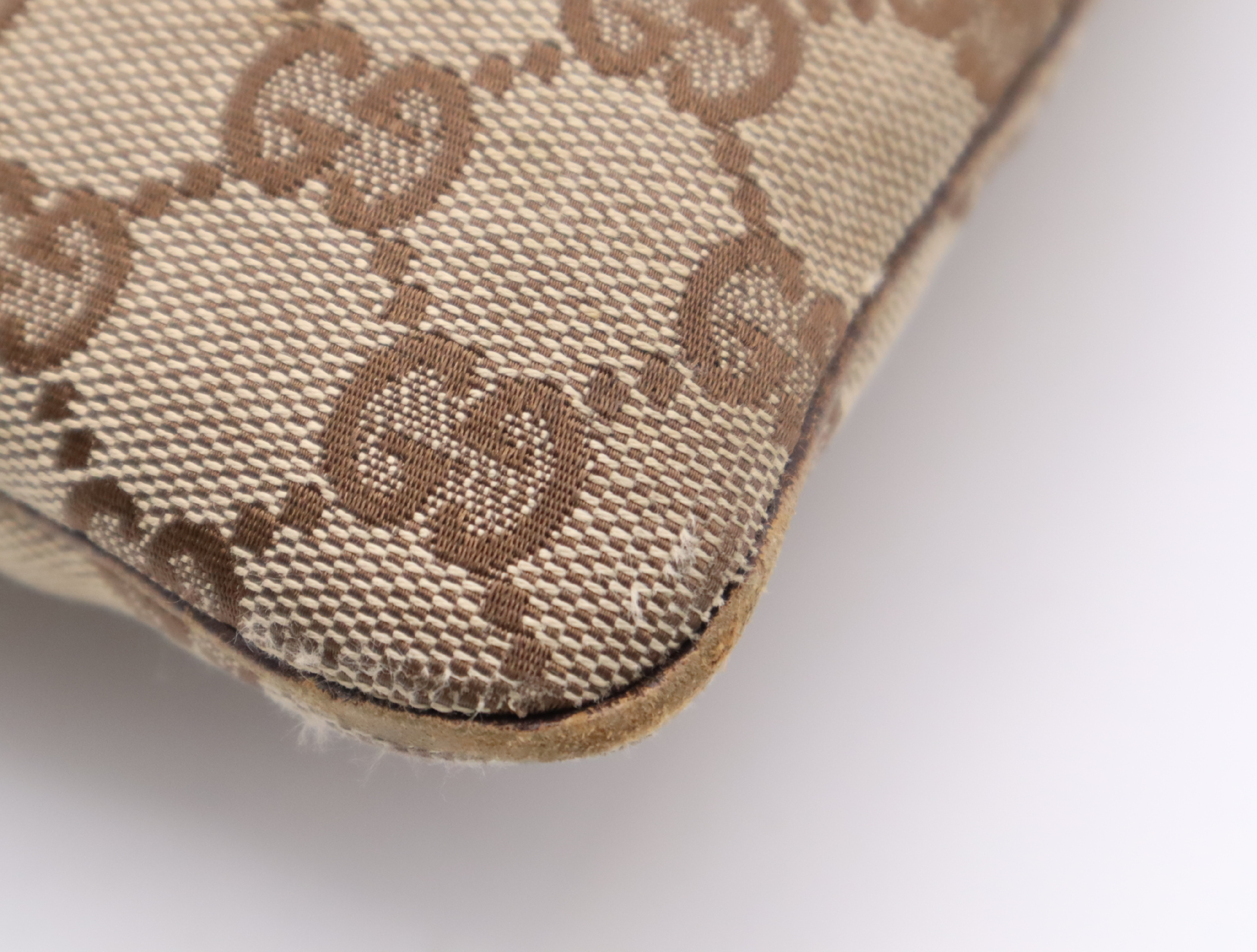 113013 GG Canvas Beige Brown Shoulder Bag — view 7