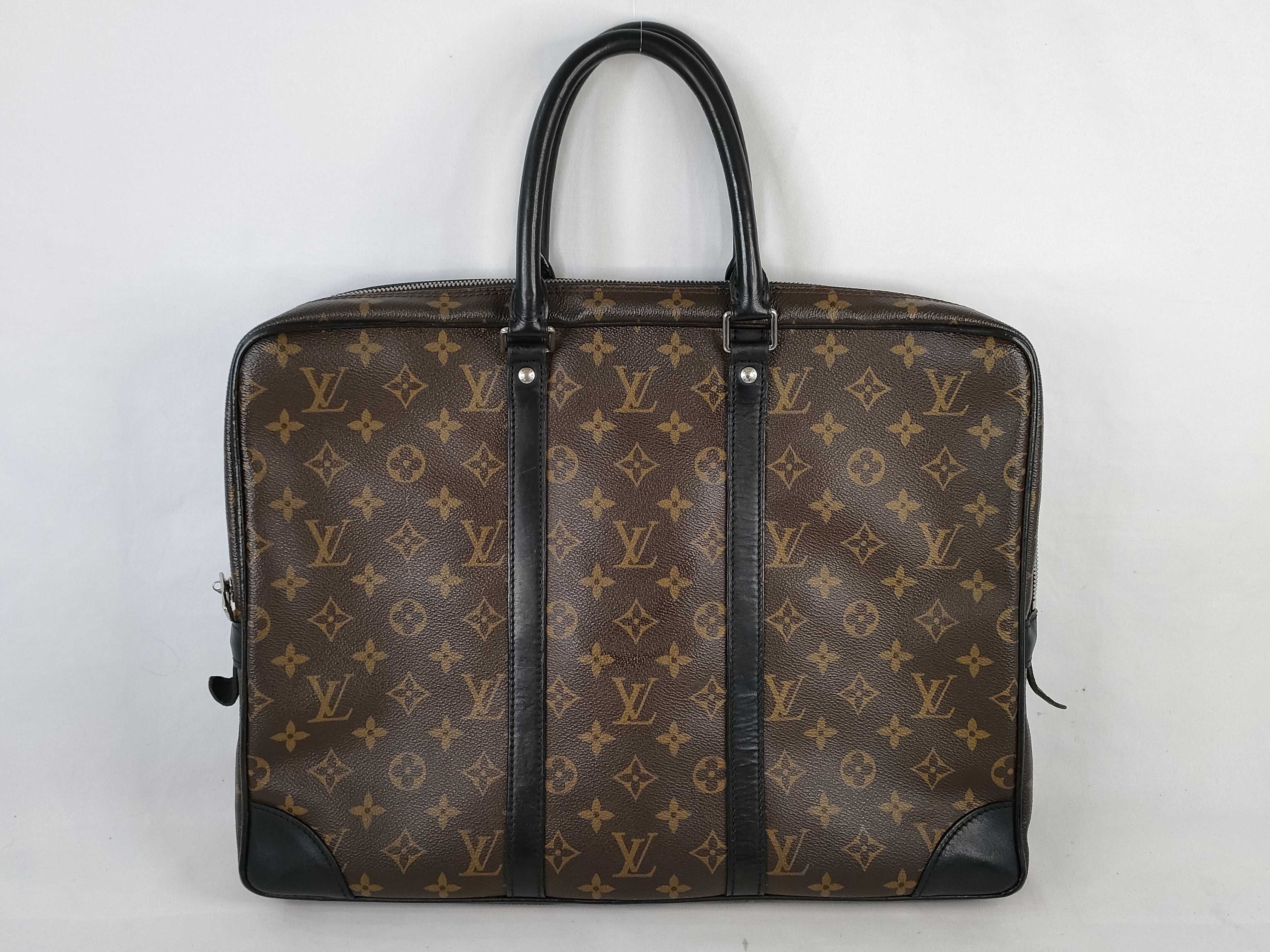 Monogram Macassar Louis Vuitton Monogram Macassar Port Document Voyage M40225 Business Bag