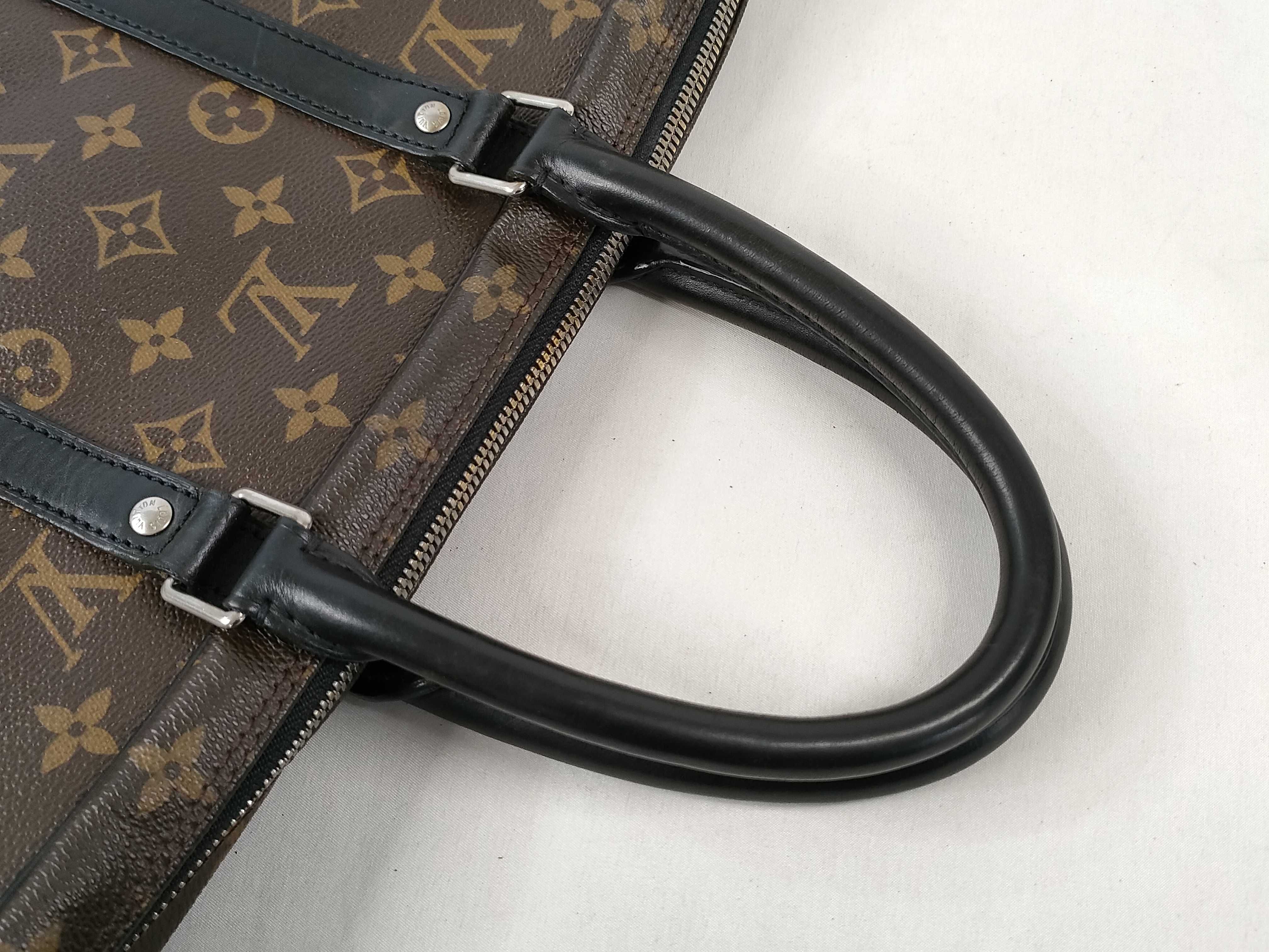 Monogram Macassar Louis Vuitton Monogram Macassar Port Document Voyage M40225 Business Bag — view 3