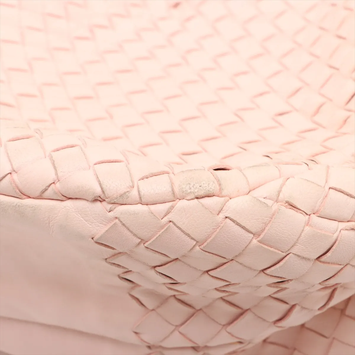 Intrecciato Campana Leather Shoulder Bag Pink 125787 — view 12