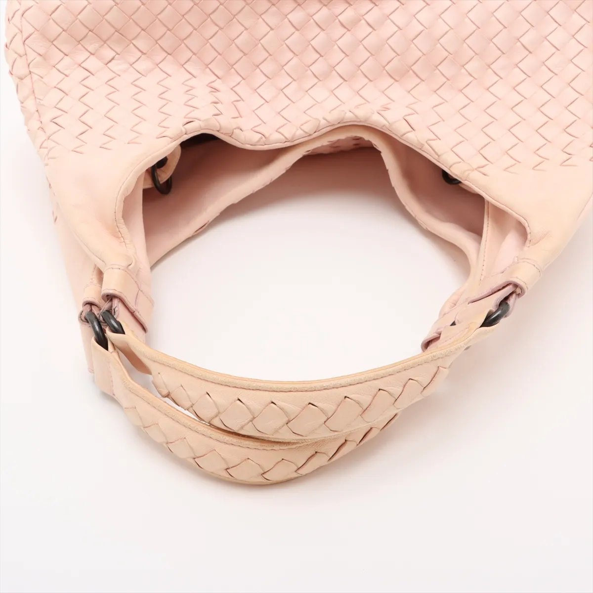 Intrecciato Campana Leather Shoulder Bag Pink 125787 — view 5