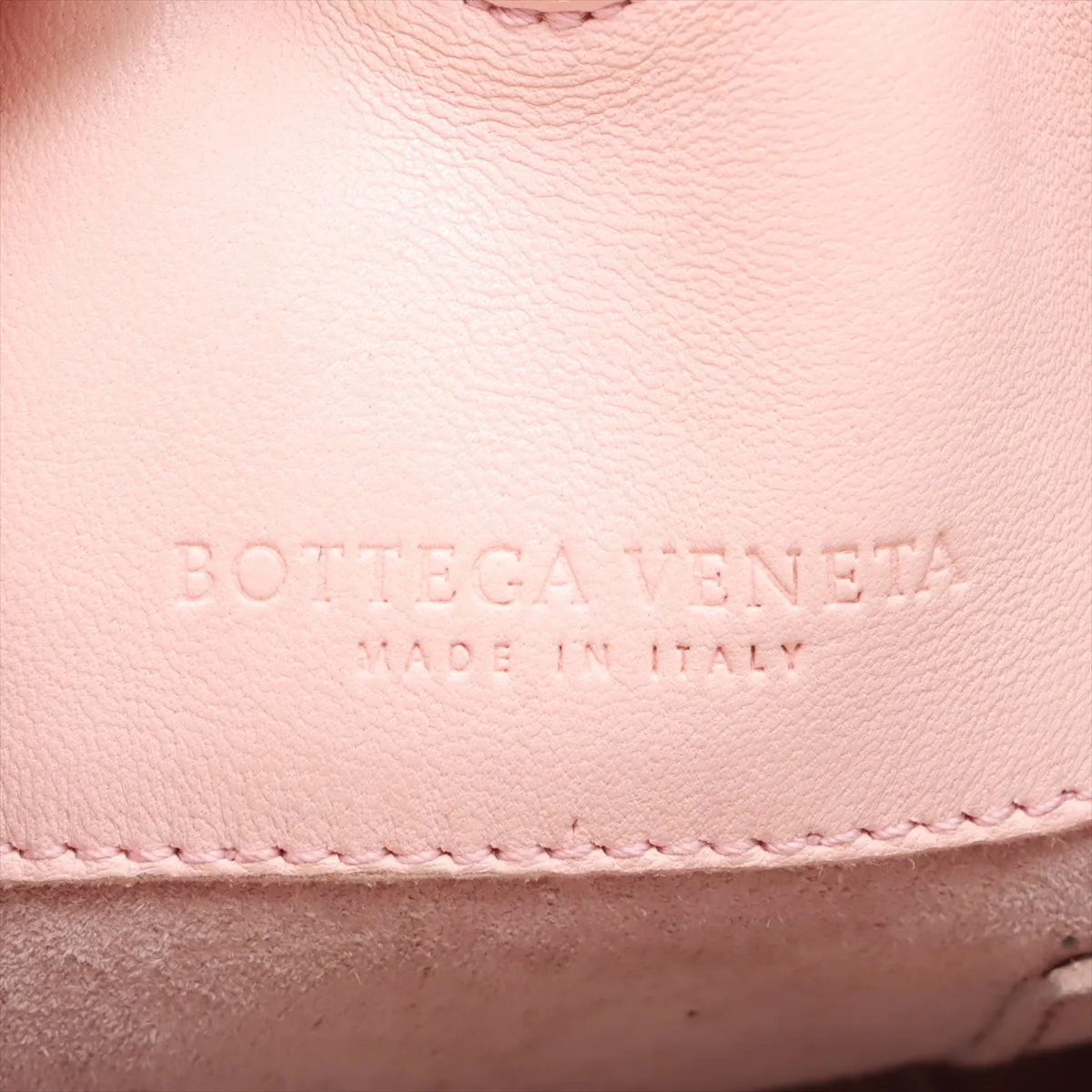 Intrecciato Campana Leather Shoulder Bag Pink 125787 — view 9