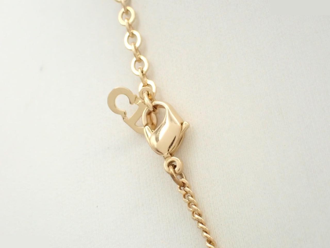 Necklace/Pendant, Oblique Gold Necklace with Crystal — view 2