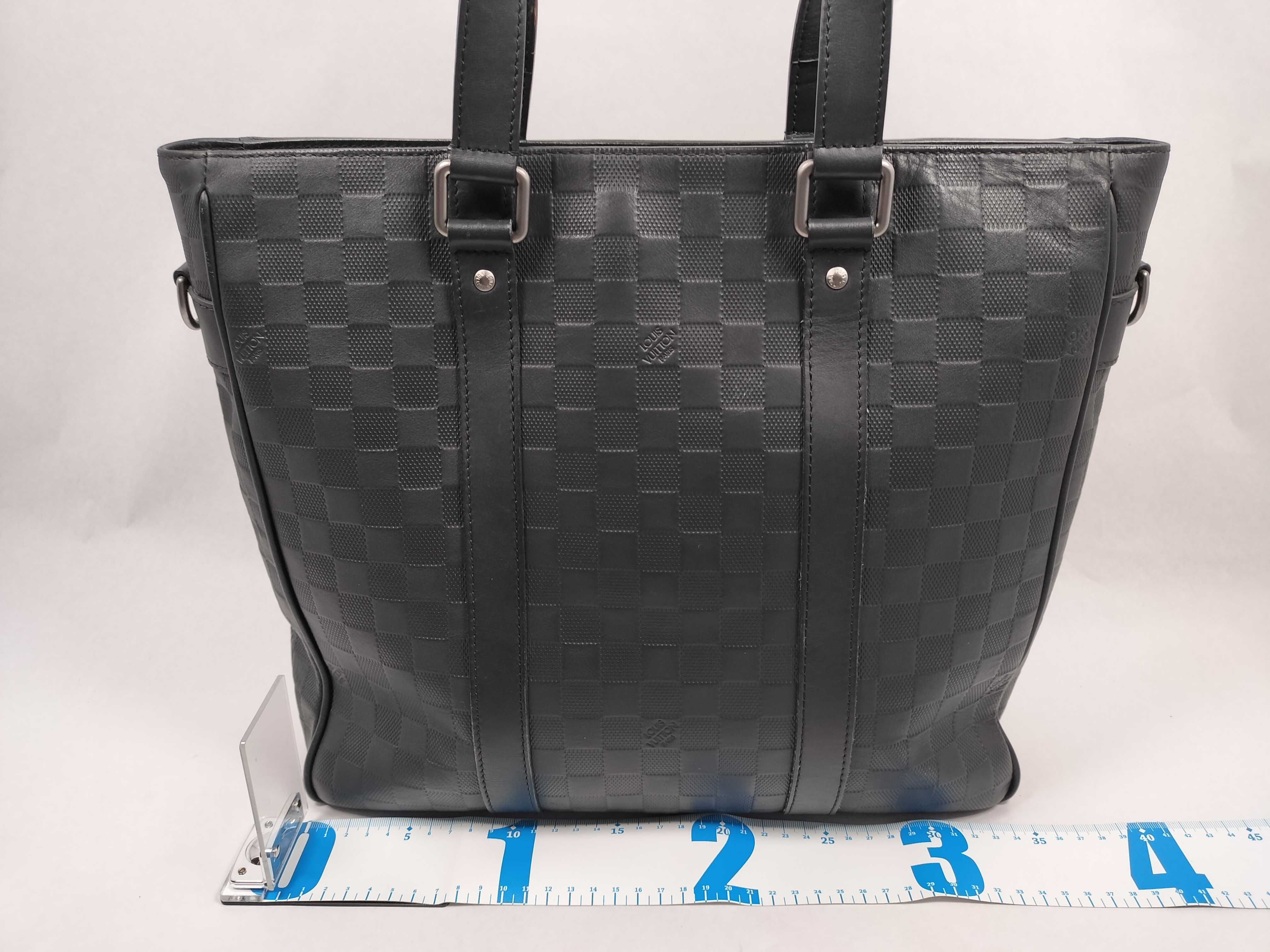 Damier Infini Neo Tadao Tote Bag Business Bag 2WAY Leather Meteor N41229 Shoulder Bag — view 2