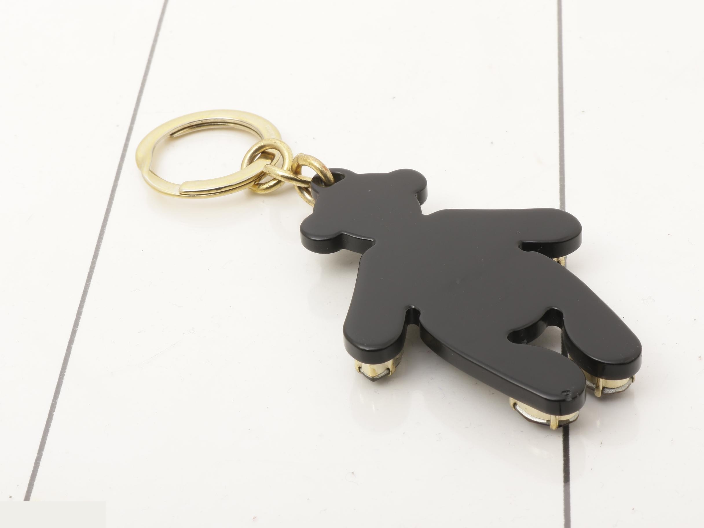 Keyring, teddy bear, Swarovski stones — view 2