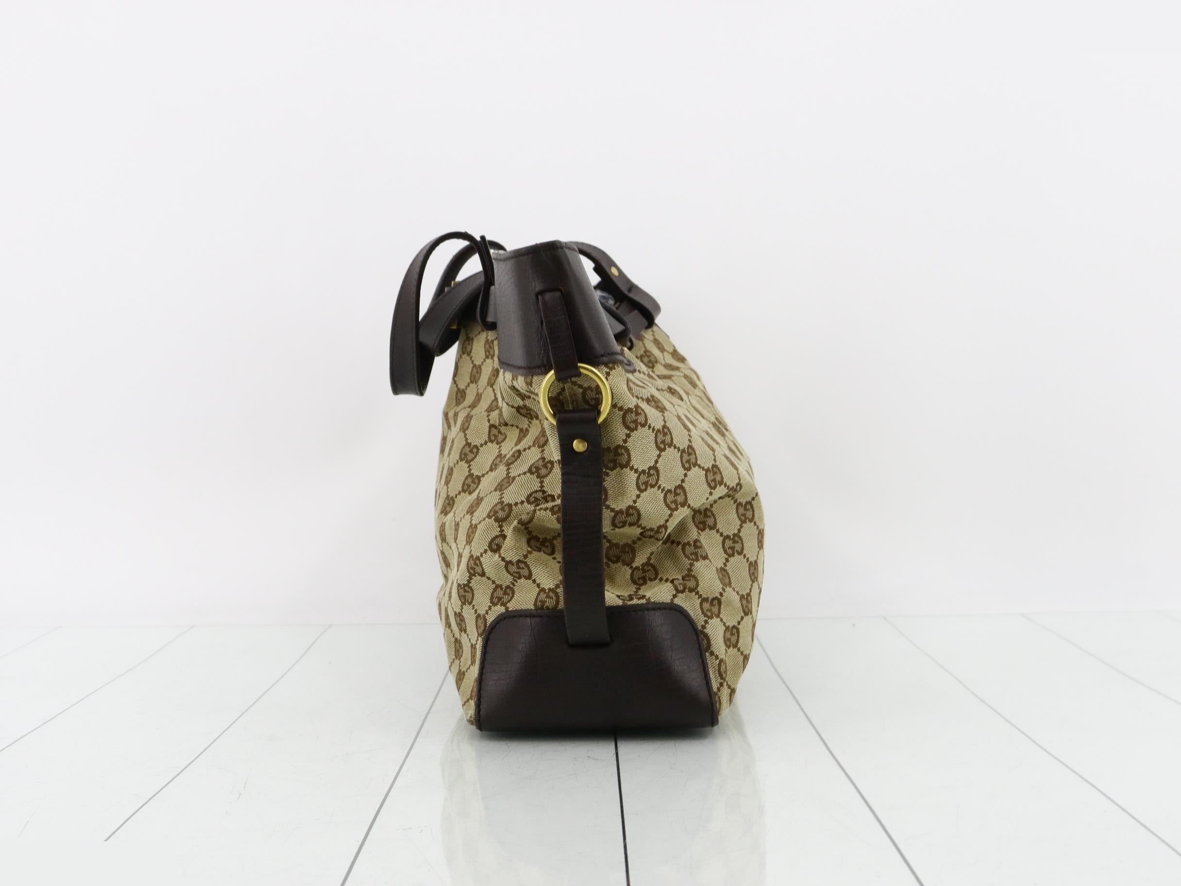 GG Canvas Leather Belted Tote Bag — view 3