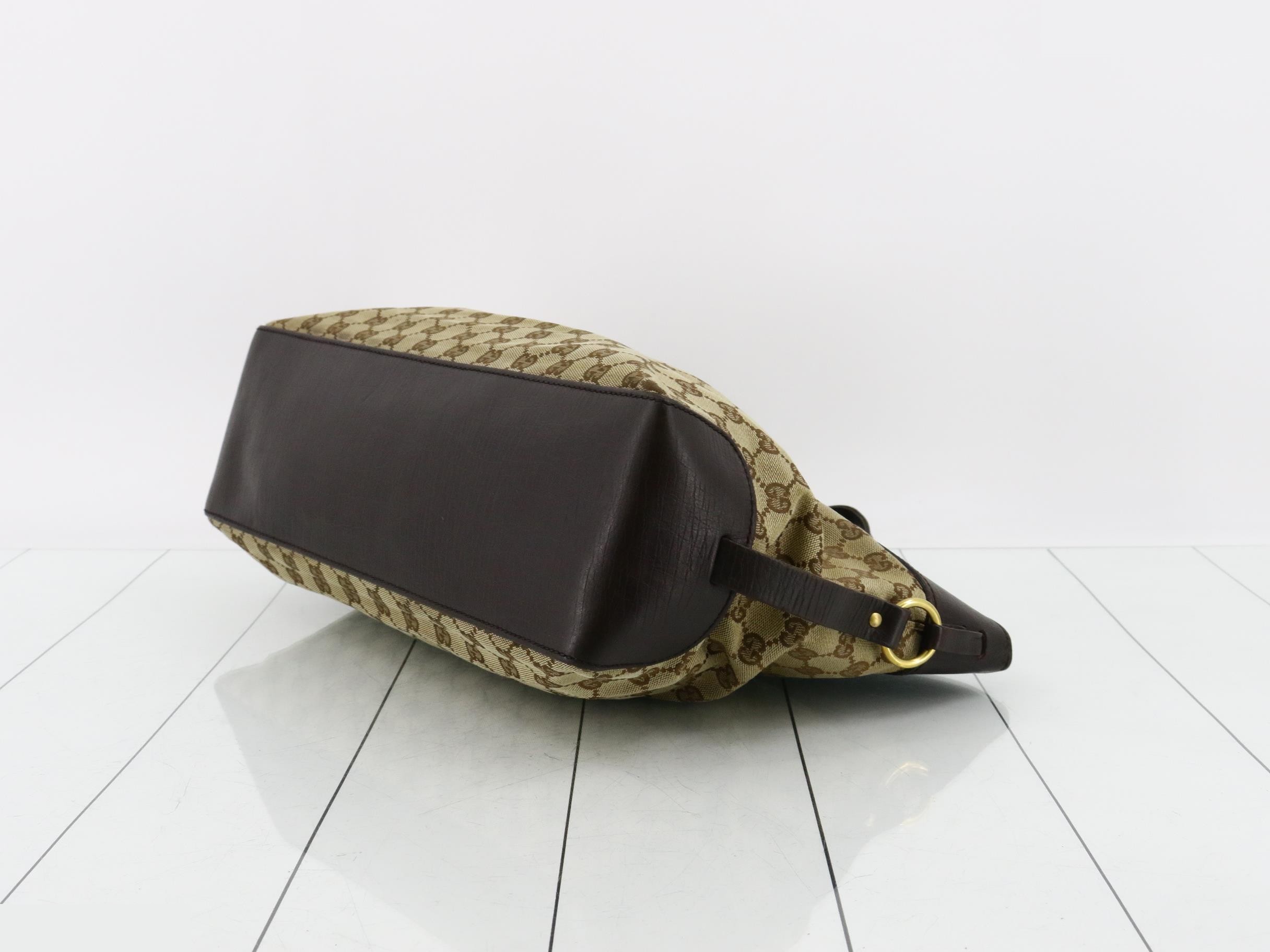 GG Canvas Leather Belted Tote Bag — view 6