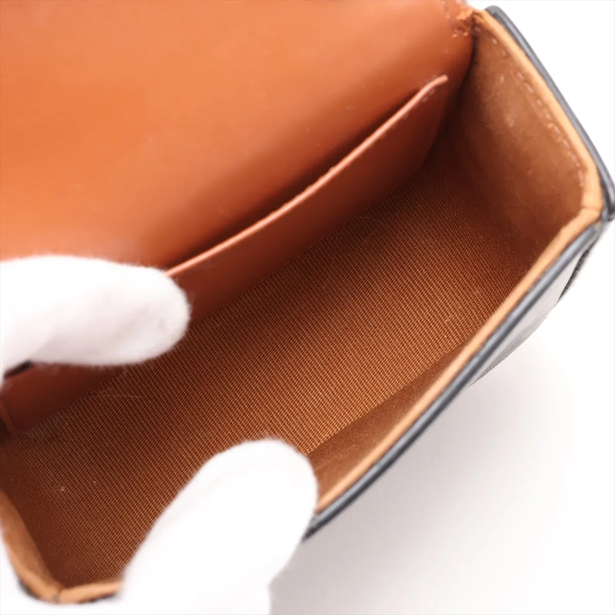 Triomphe Mini Claude PVC x Leather Shoulder Bag, Brown — view 6