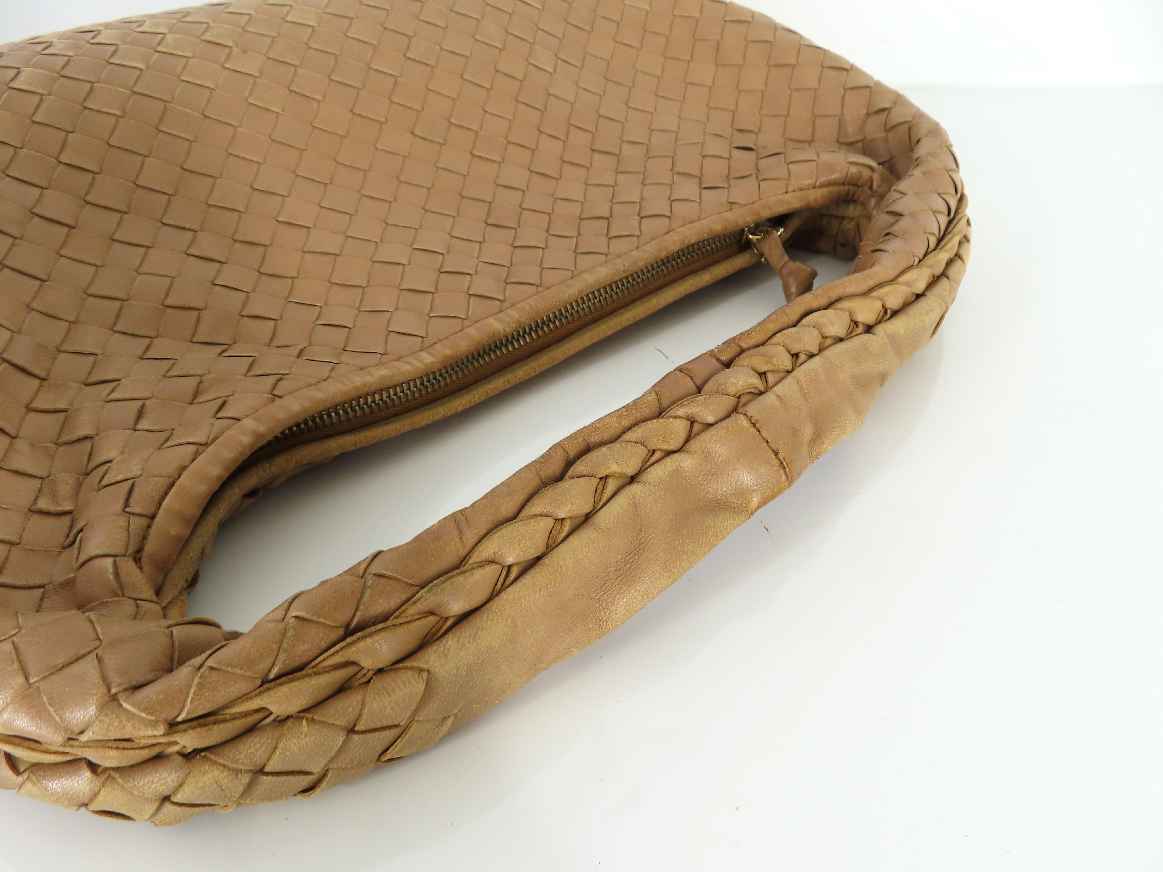 Intrecciato Hobo Bag (Brown) Handbag — view 3