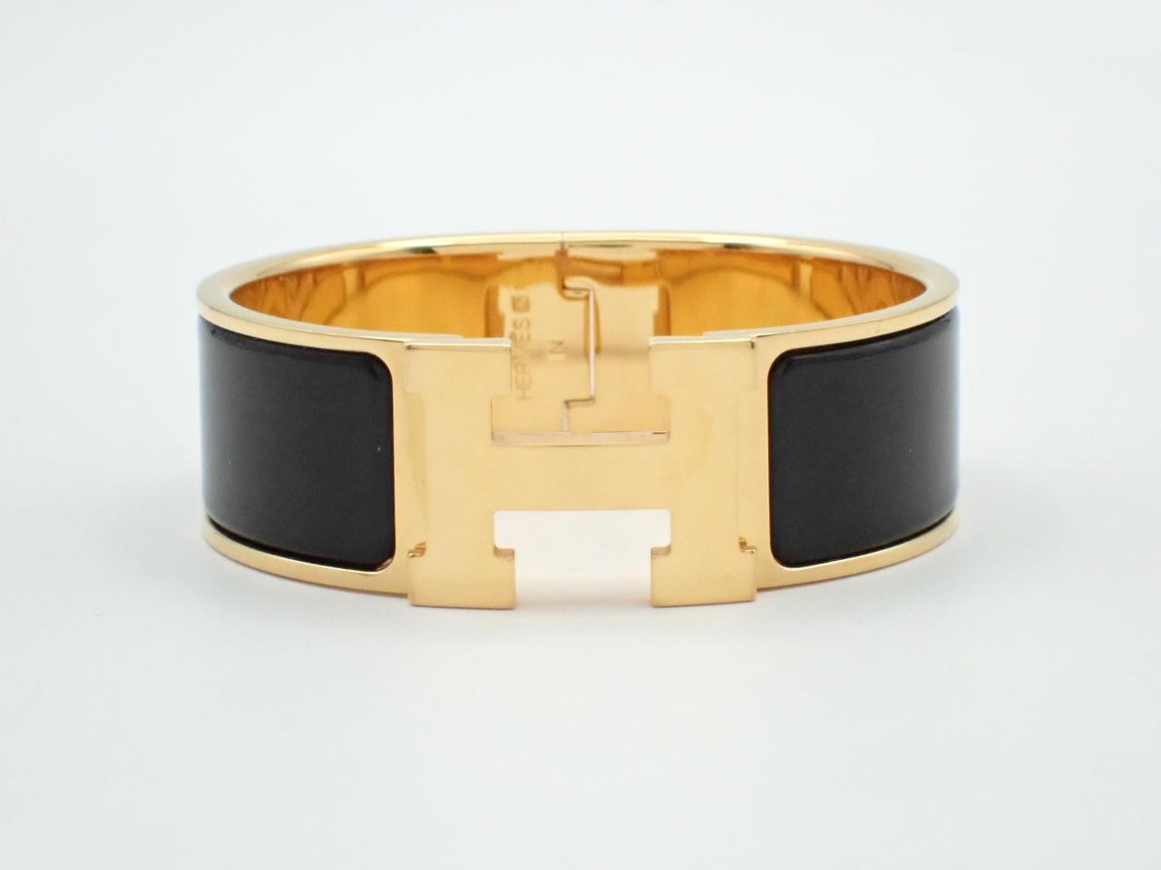 Bracelet, "Click H", Black, Wrist circumference approximately 16cm